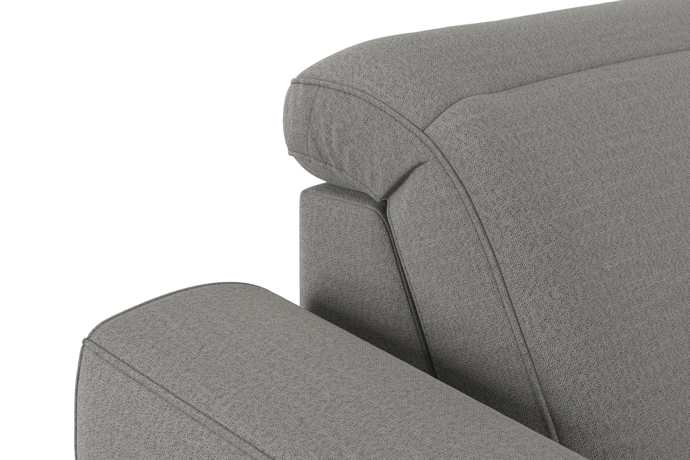 sit&more Ecksofa »Dundee L-Form« mit Federkern und Massivholzfüßen, wahlweise mit Kopfteilverstellung