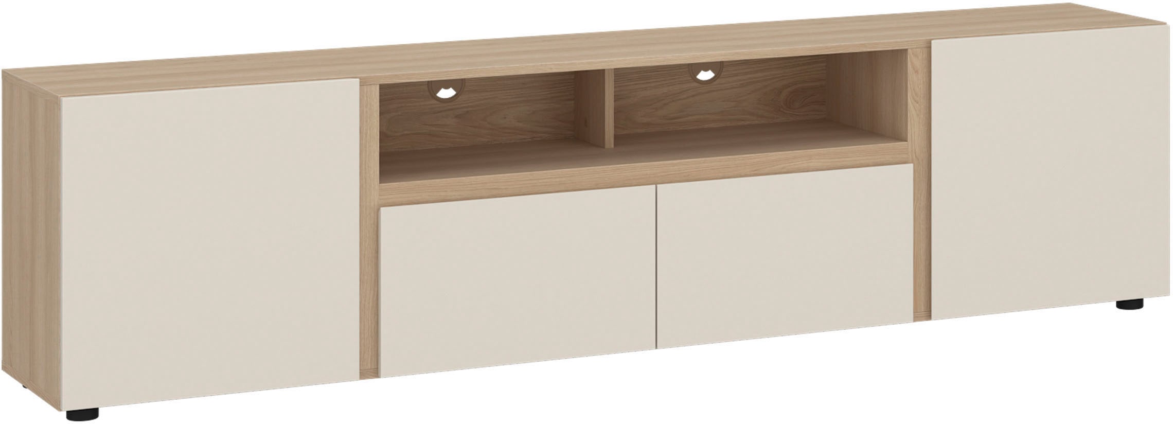 Home affaire Lowboard »TAVERA« Lowboard Breite 201 cm, modern, grifflos, viel Stauraum