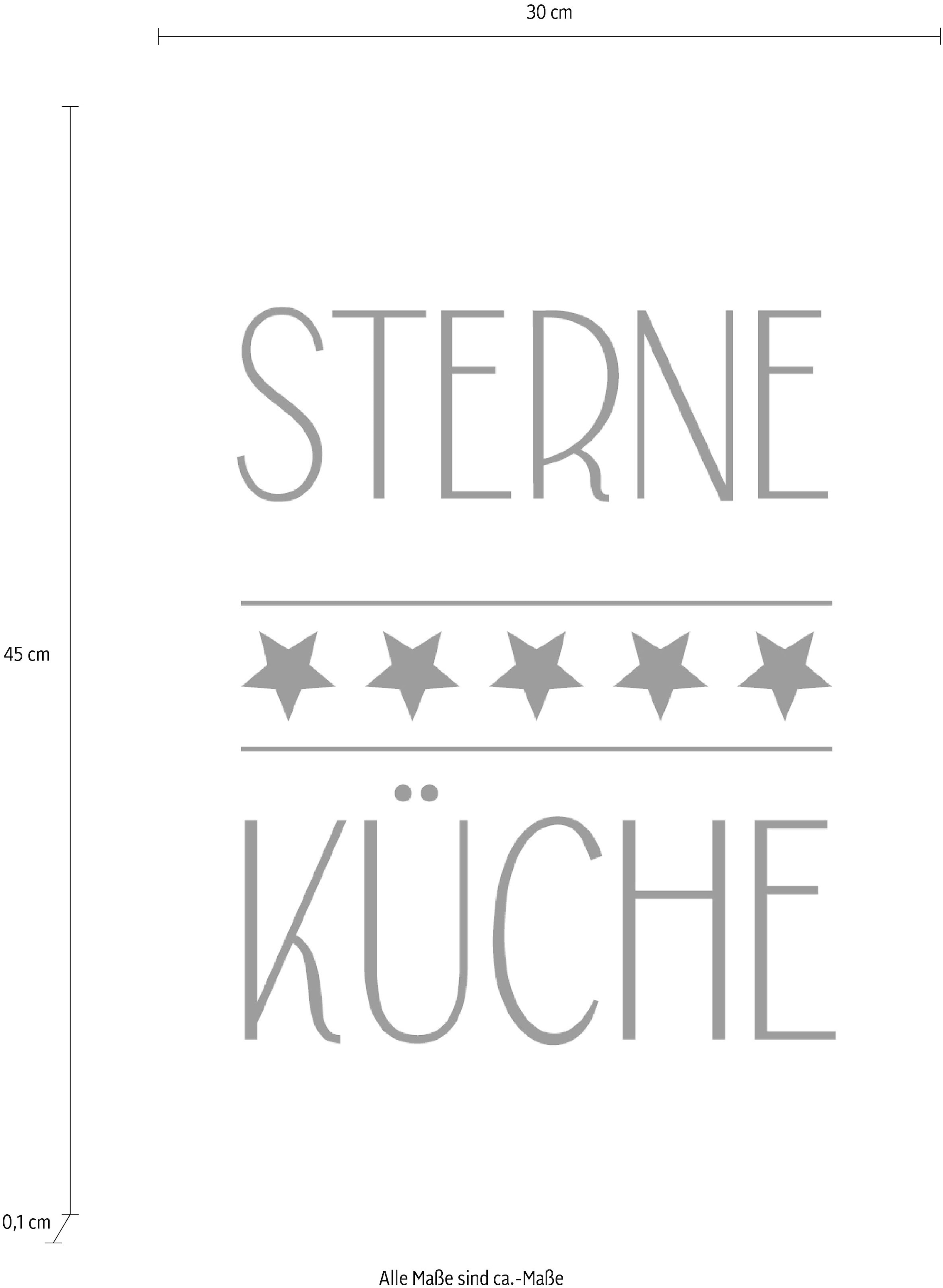 queence Wanddekoobjekt »5 STERNE KÜCHE«, Stahlschild, Blechschild, Spruch, Witzig, Wanddeko, retro, 20x30cm