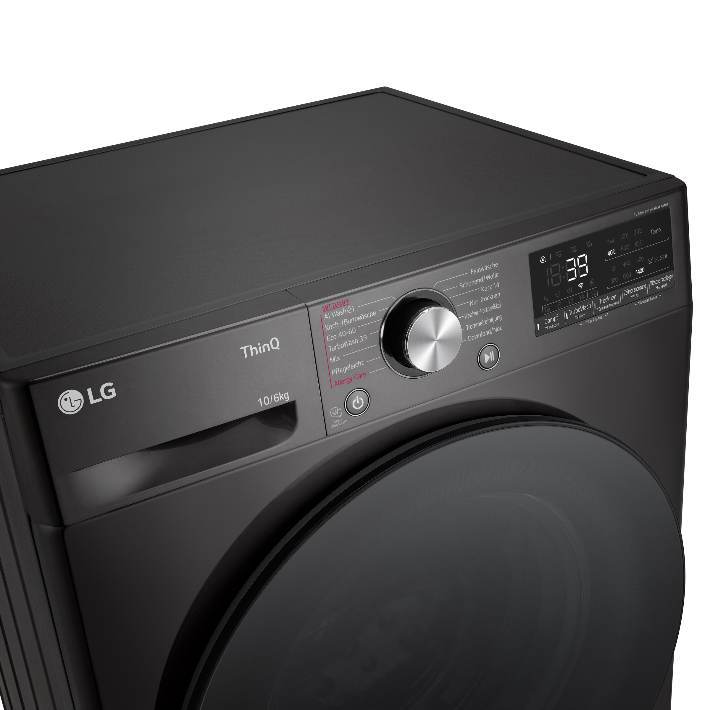 LG Waschmaschine »F4WR700YB«, 10 kg, 1400 U/min, AI Wash, ThinQ App inkl. Programm-Download