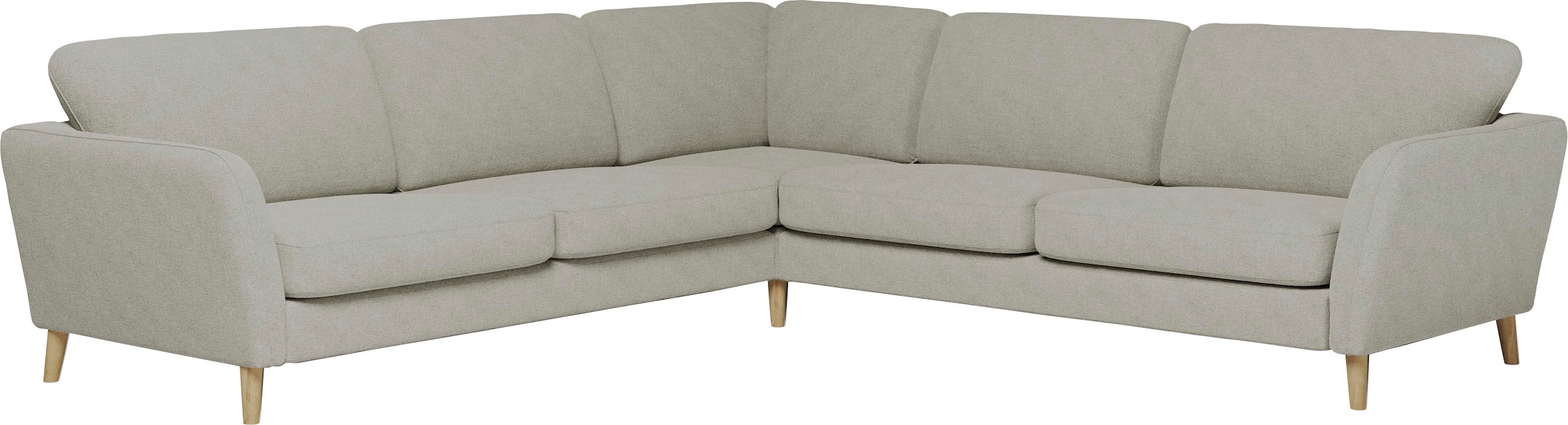 Home affaire Ecksofa »MARSEILLE 278/278 cm, L-Form,«, gleichschenklig, aus Eiche-Massivholz Beinen, verschiedene Bezüge