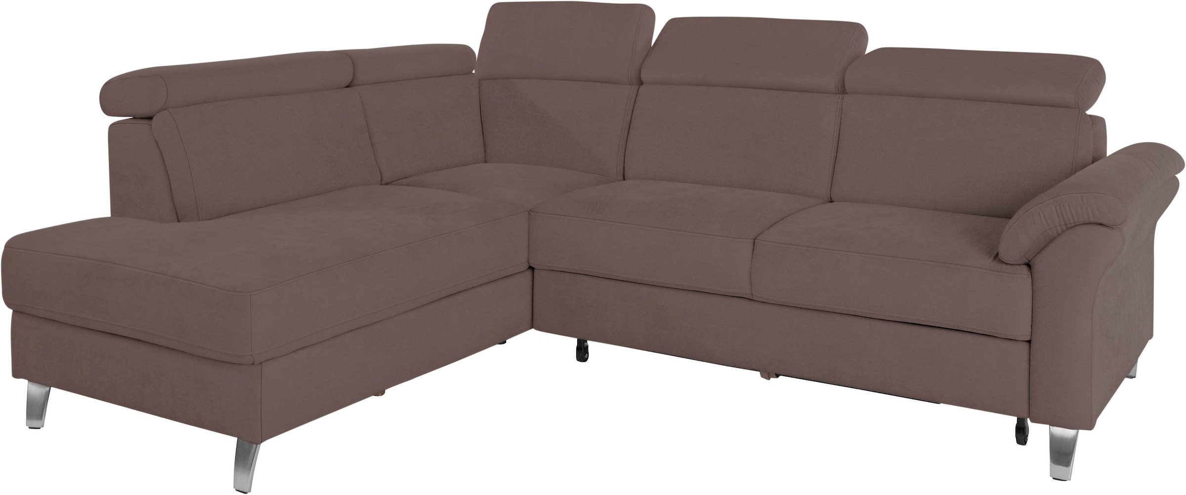 sit&more Ecksofa, inklusive Kopfteilverstellung, wahlweise mit Bettfunktion und Bettkasten