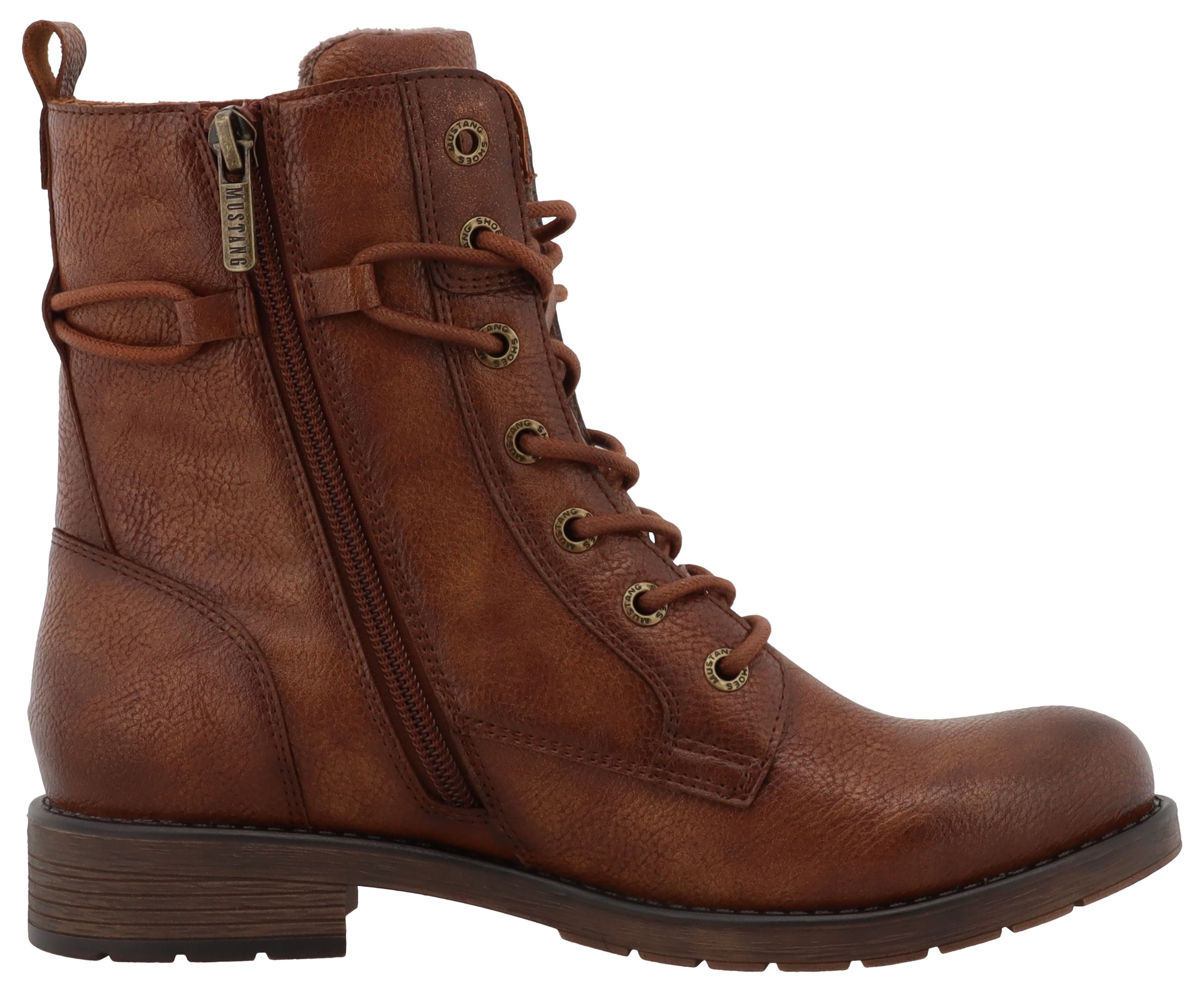 Mustang Shoes Winterstiefelette »Elfi«  Winterstiefel mit Reißverschluss und markanter Schnürung