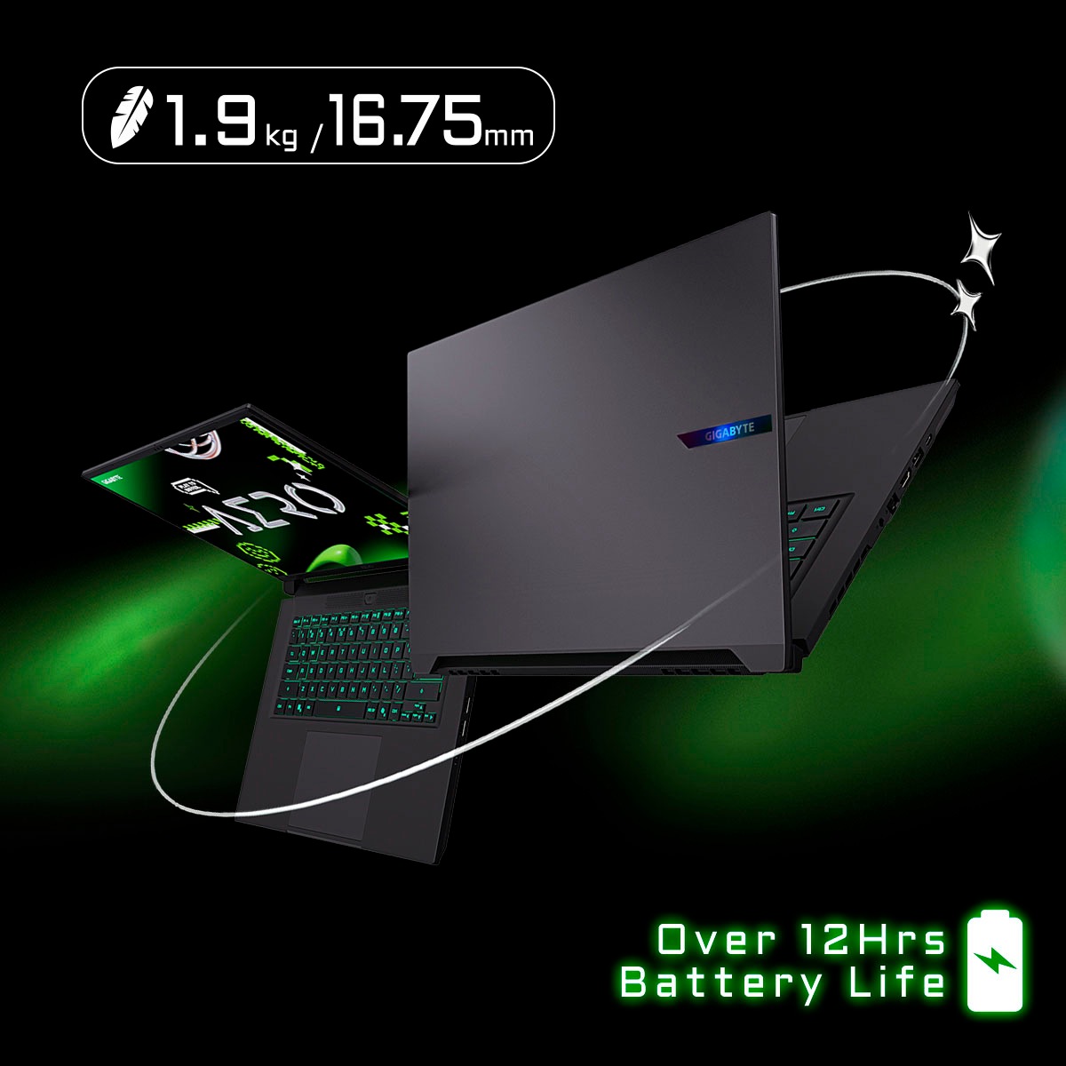 Gigabyte Gaming-Notebook »AERO X16 1VH93DEC64AH«, 40,6 cm, / 16 Zoll, AMD, Ryzen™ AI 7, GeForce RTX 5060, 1000 GB SSD