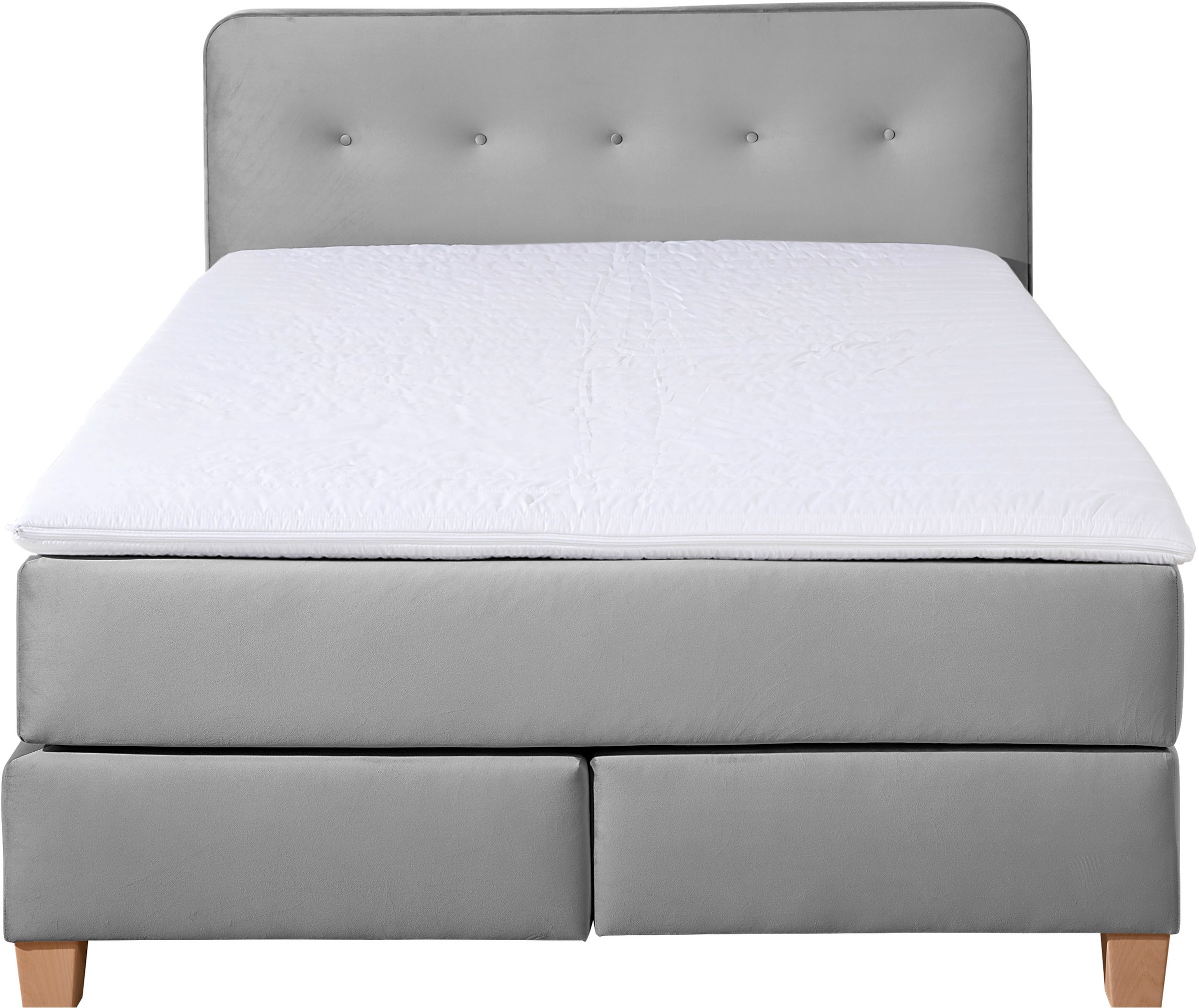 Home affaire Boxspringbett »Fargo«, in Überlänge 220 cm, mit Topper, 3 Ausführungen, 4, Breiten