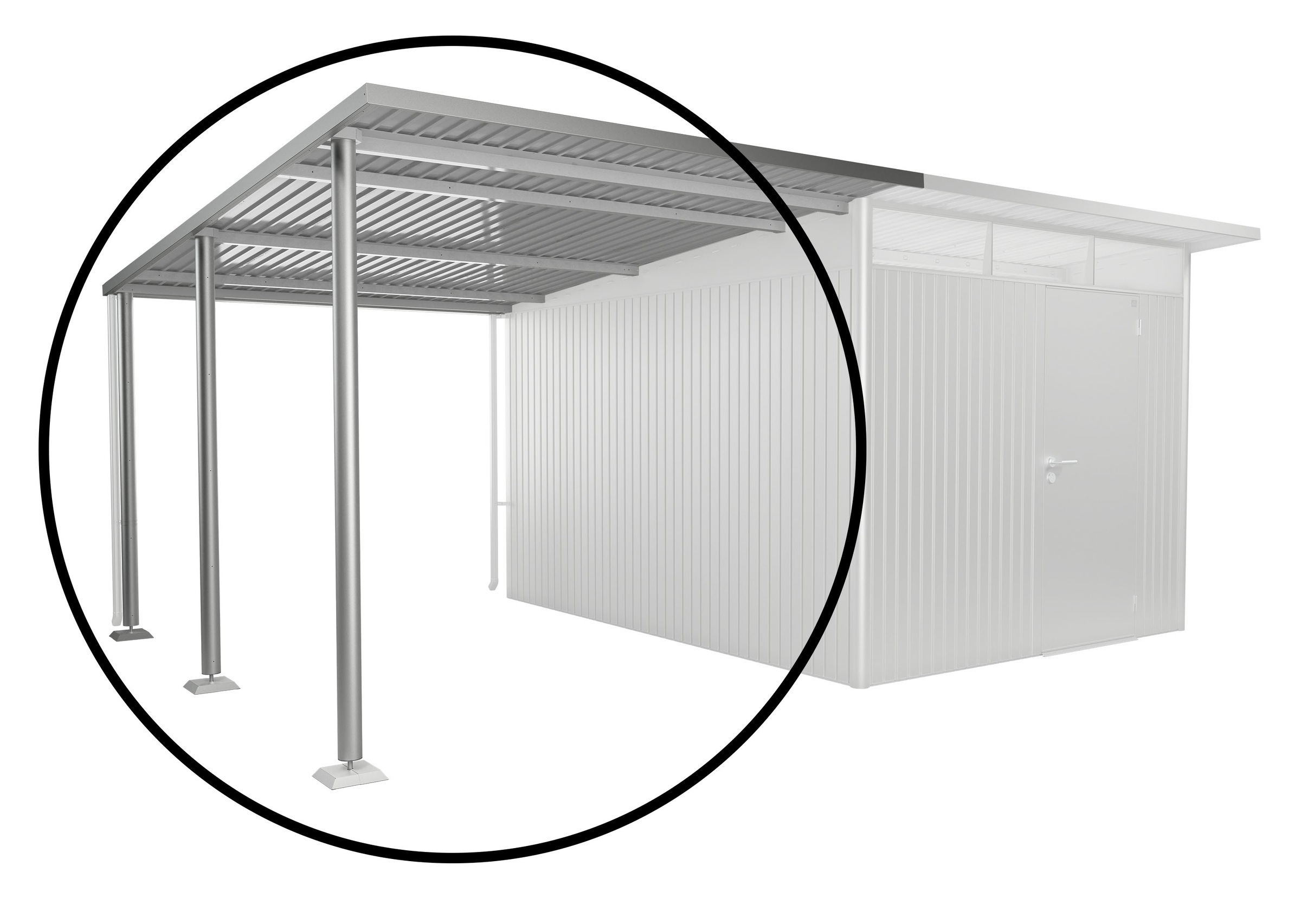 Biohort Gerätehaus-Anbaudach »für AvantGarde A4/A8 Gr. L verschiedene Farben«