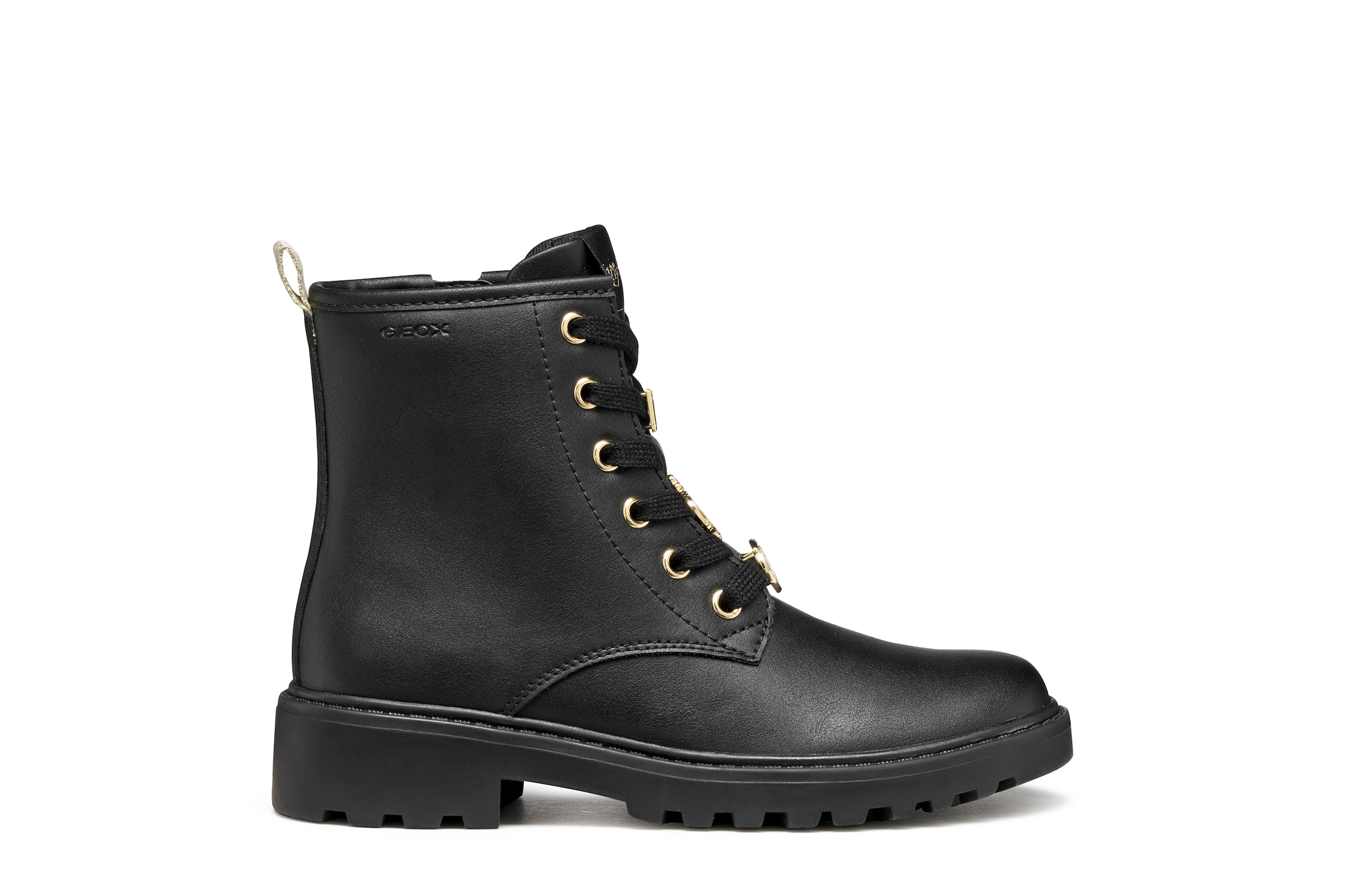 Geox Schnürboots »J CASEY GIRL«, Stiefel, Biker Boots mit Blockabsatz