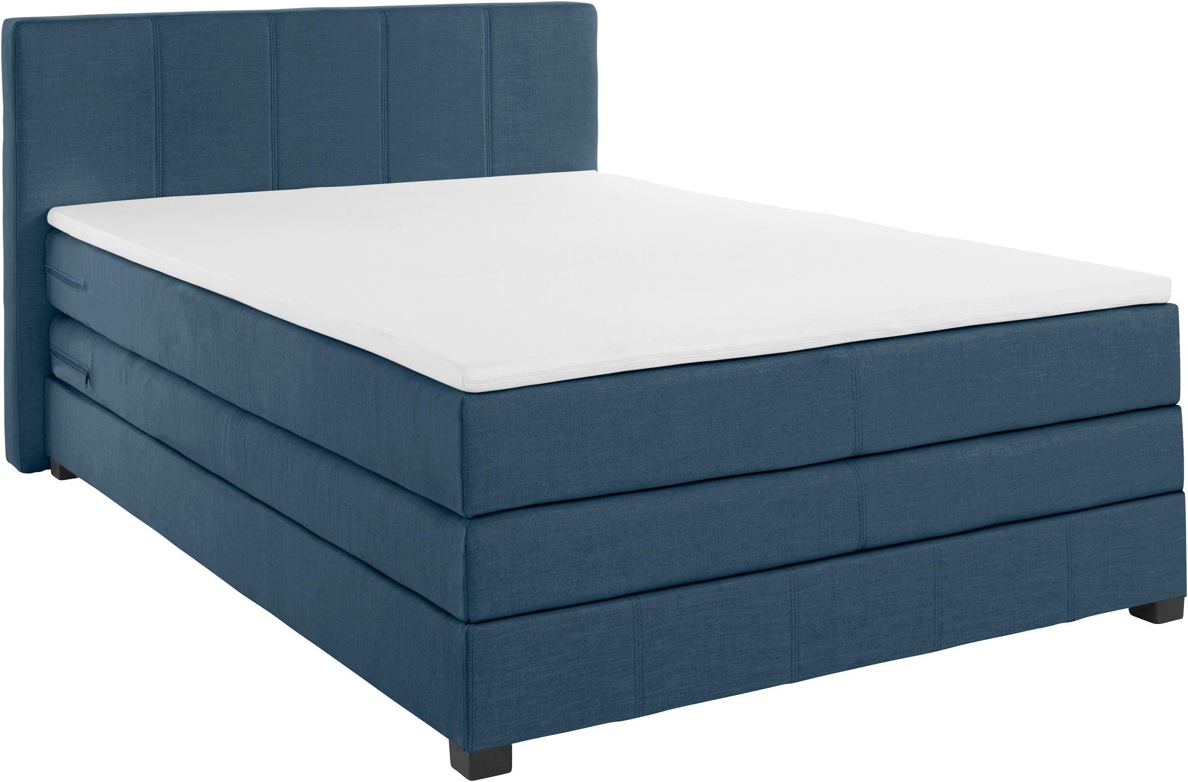 OTTO products Boxspringbett »Peetu«, Taschenfederkern-Matratze, in 4 Breiten und 4 Farben, incl. Topper