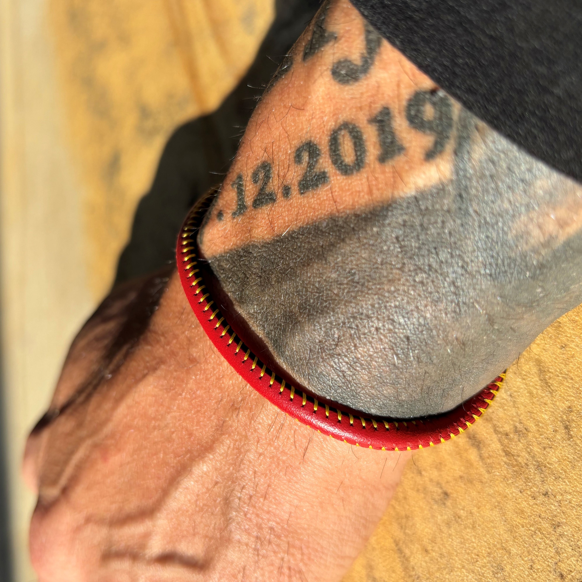 Zeeme Armband »echt Leder mit Deutschland-Farben 19cm«