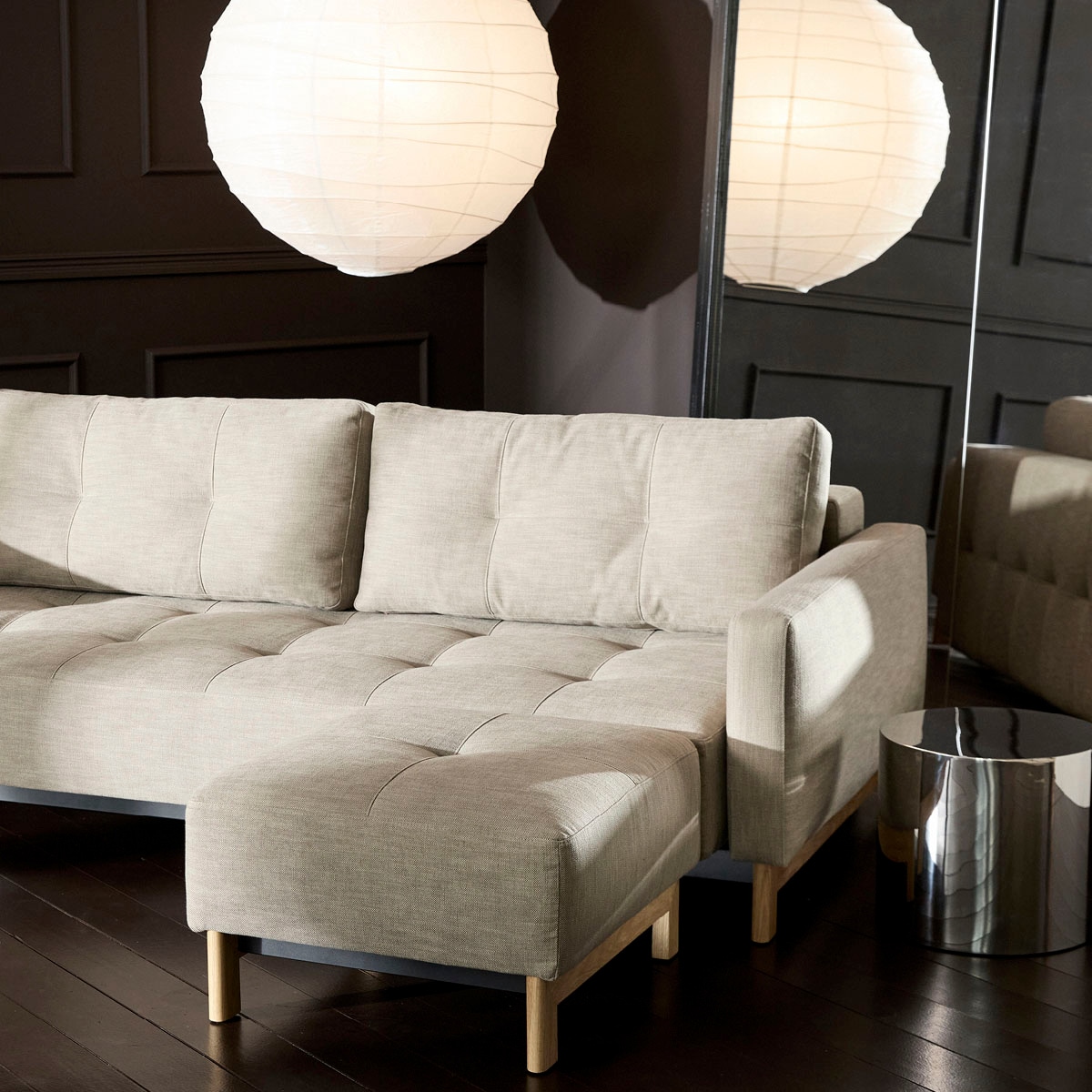 INNOVATION LIVING ™ Schlafsofa »Pyxis, 3-Sitzer Sofa mit extrabreiter Bettfunktion, Skandi-Design« Multifunktionssofa, extrabequem durch Taschenfederkern, Dauerschläfer