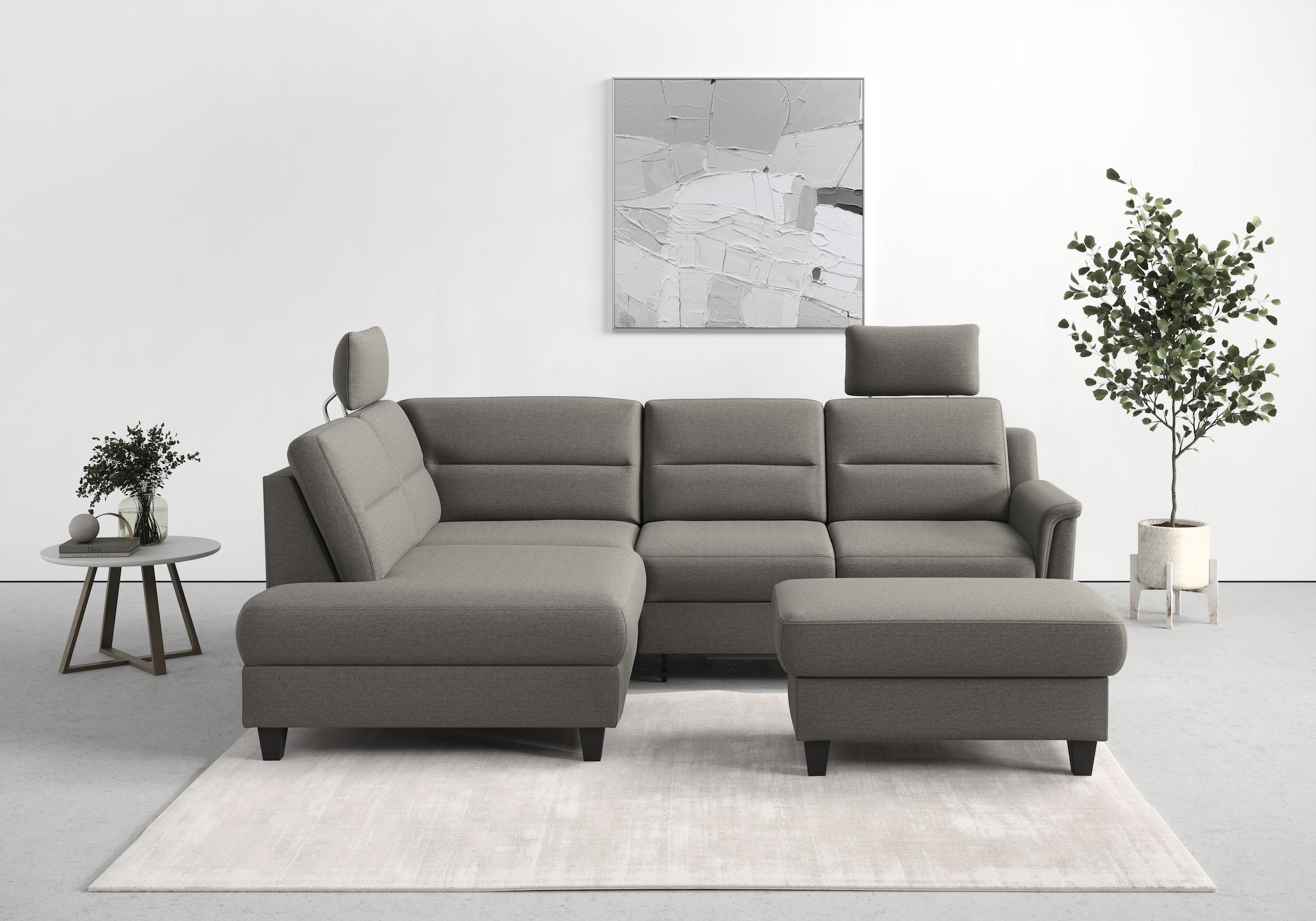 sit&more Ecksofa »Farö L-Form«, inklusive Federkern, wahlweise mit Bettfunk günstig online kaufen