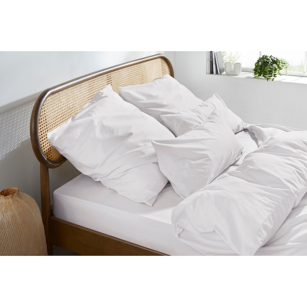 Schlafwelt Bettwäsche »Sari kühlend«, (2 tlg.), aus 100% Baumwolle, Bettwäsche-Set Renforcé Qualität, Bett- und Kopfkissenbezug mit Reißverschluss, Bettwäsche Set unterstützt die Initiative Cotton made in Africa, Made in Green zertifiziert