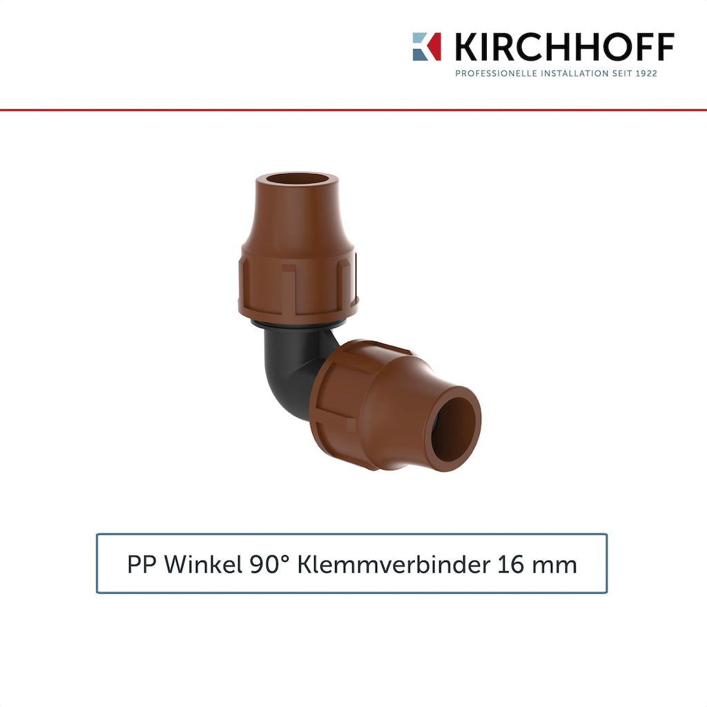Kirchhoff Winkelstück, für Tröpfchenbewässerung, Drip