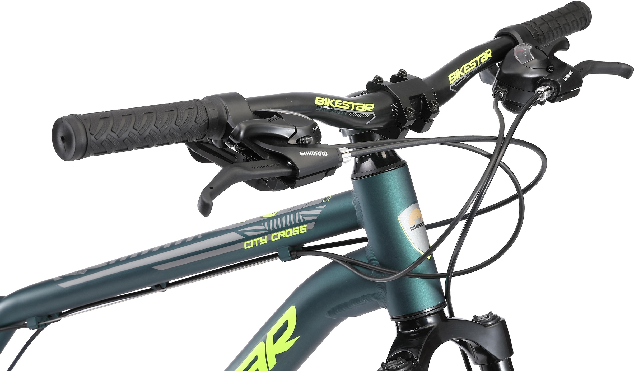 Bikestar Mountainbike, 21 Gang, Shimano, RD-TY300 Schaltwerk, Kettenschaltung, für Damen und Herren, Kettenschaltung
