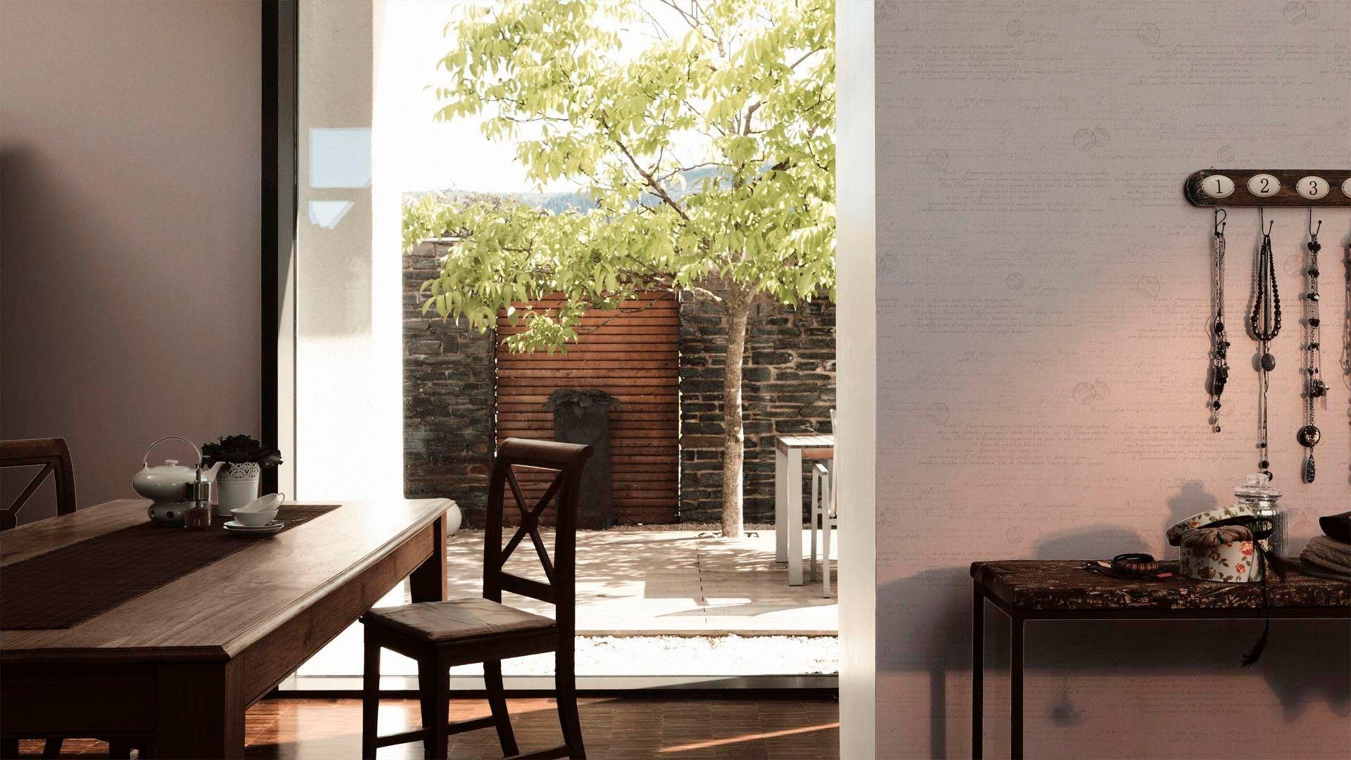 living walls Vliestapete »Hygge«, uni-einfarbig-unifarben, Uni Tapete einfarbig Tapeten Wohnzimmer Schlafzimmer Küche modern Büro