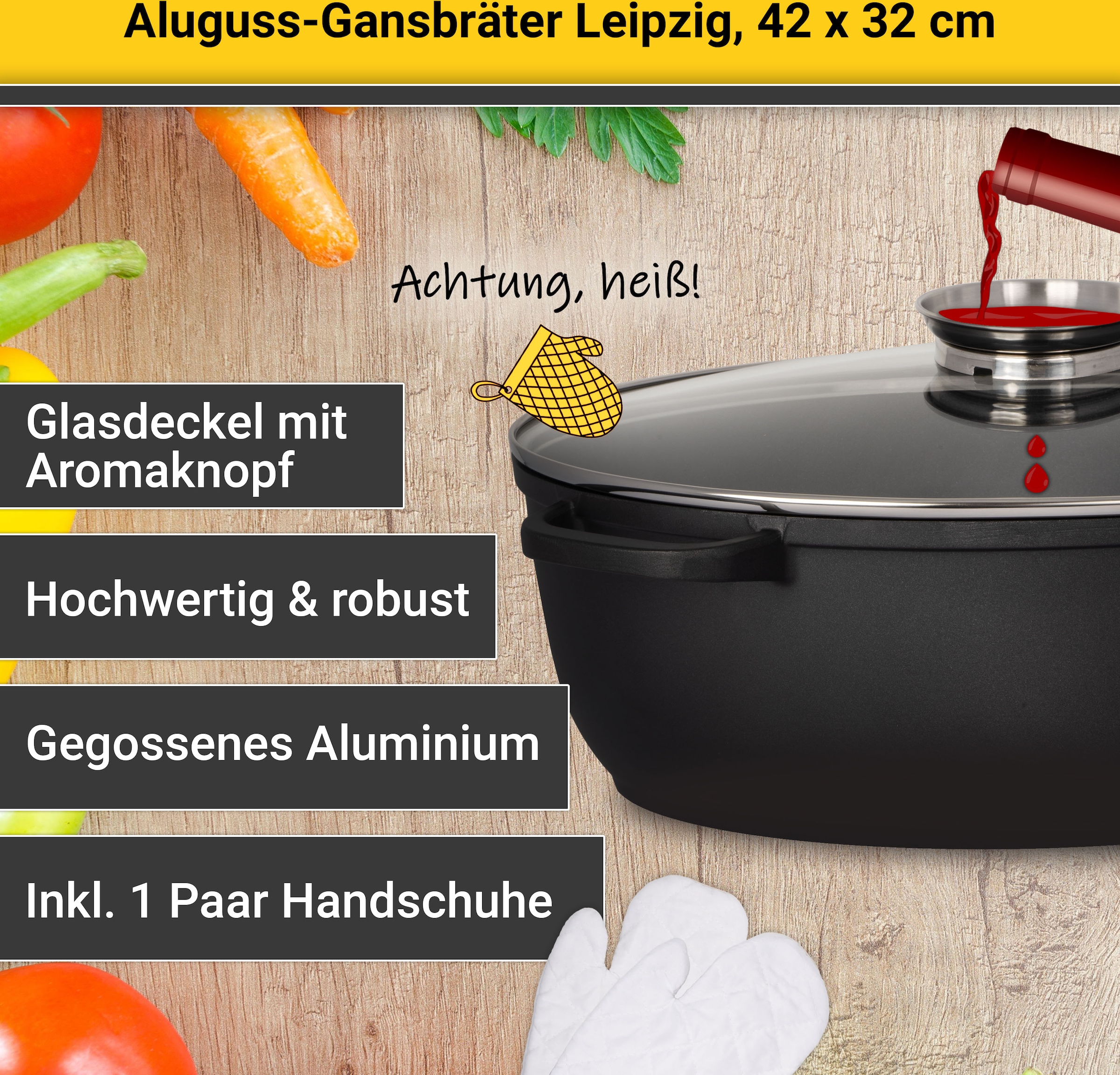 Krüger Bräter Aluminiumguss, kaufen (1 »Leizpig«, online tlg.)