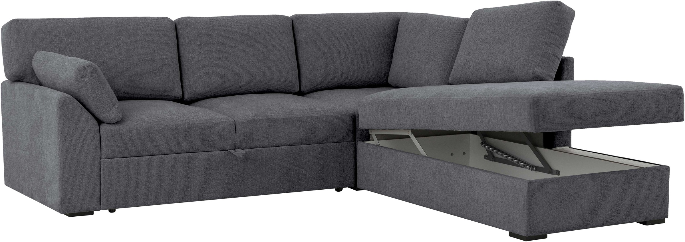 Home affaire Ecksofa »Citry«, Breite 242 cm, Chenille, Bettfunktion, Bettkasten, L-Form
