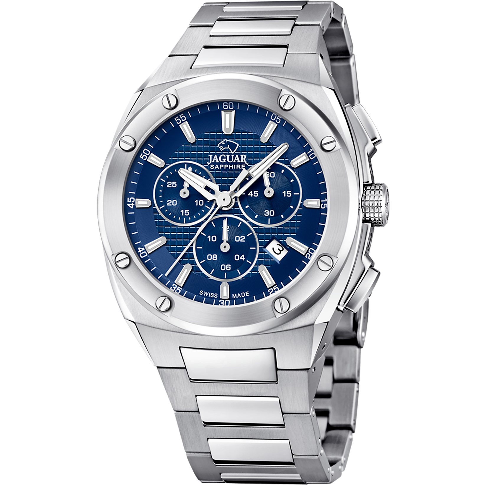 Jaguar Chronograph »Executive« Quarzuhr, Armbanduhr, Herrenuhr, Swiss Made, Edelstahlarmband, analog