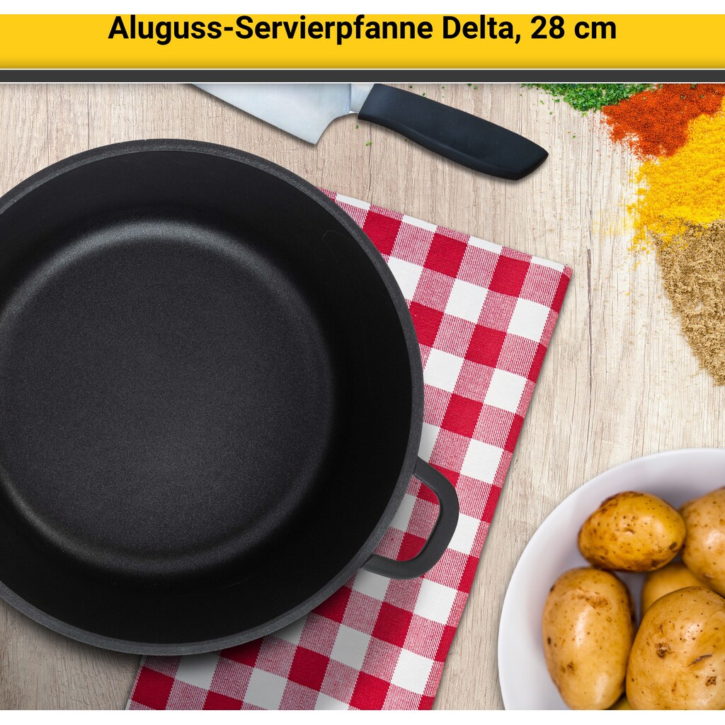 Krüger Schmorpfanne »Delta«, Aluminiumguss, (1 tlg.)