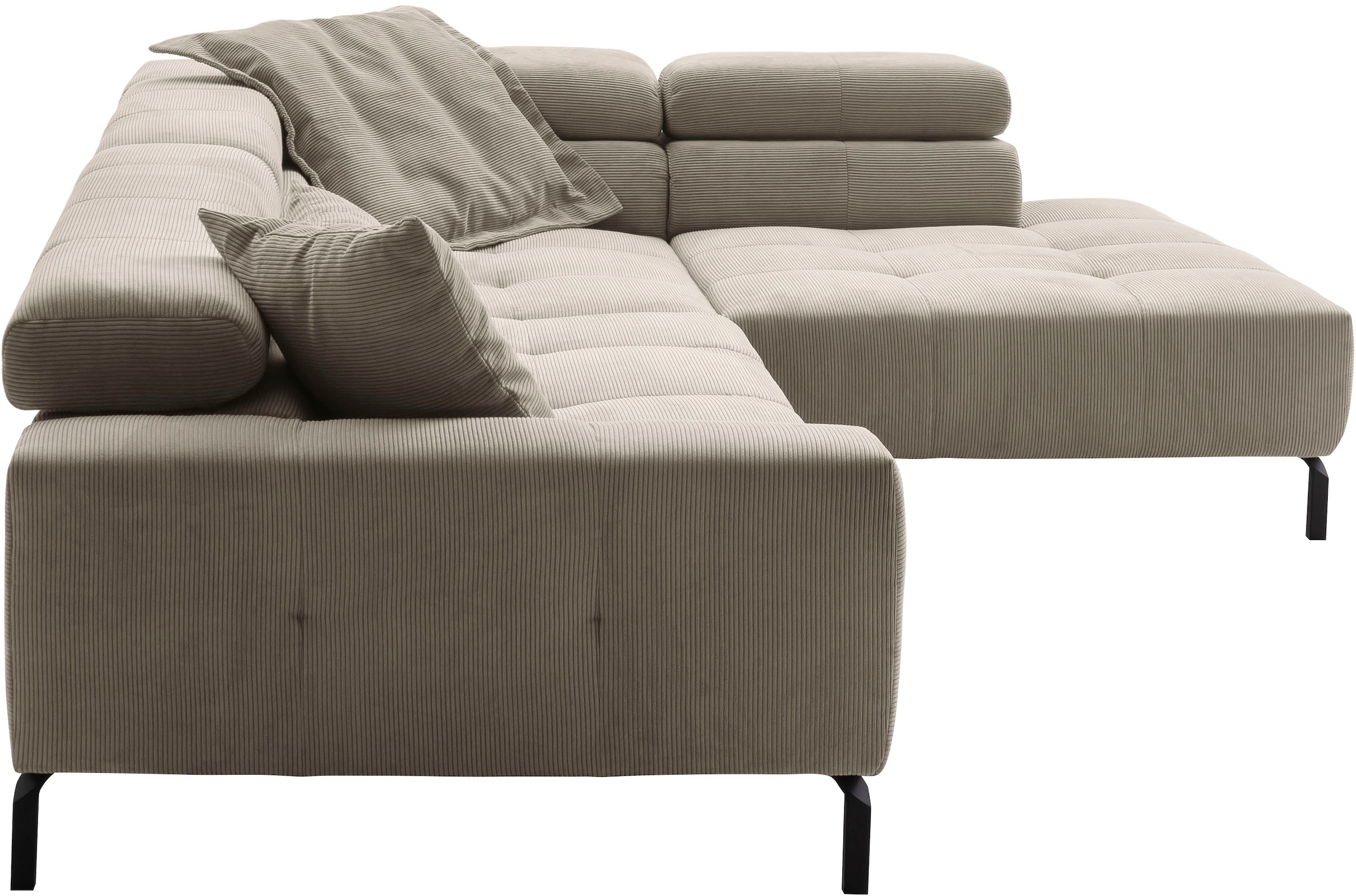 Home affaire Ecksofa »Claya, L-Form,  incl. Kopfteilverstellung, Breite 311 cm« ohne elektrischen Sitzvorzug