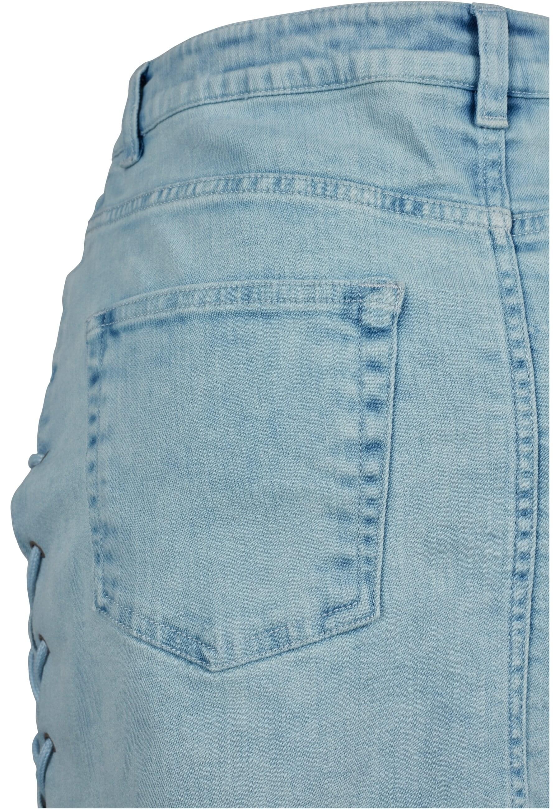 URBAN CLASSICS Jerseyrock »Urban Classics Damen Ladies Denim Lace Up Skirt« 1 Stk.