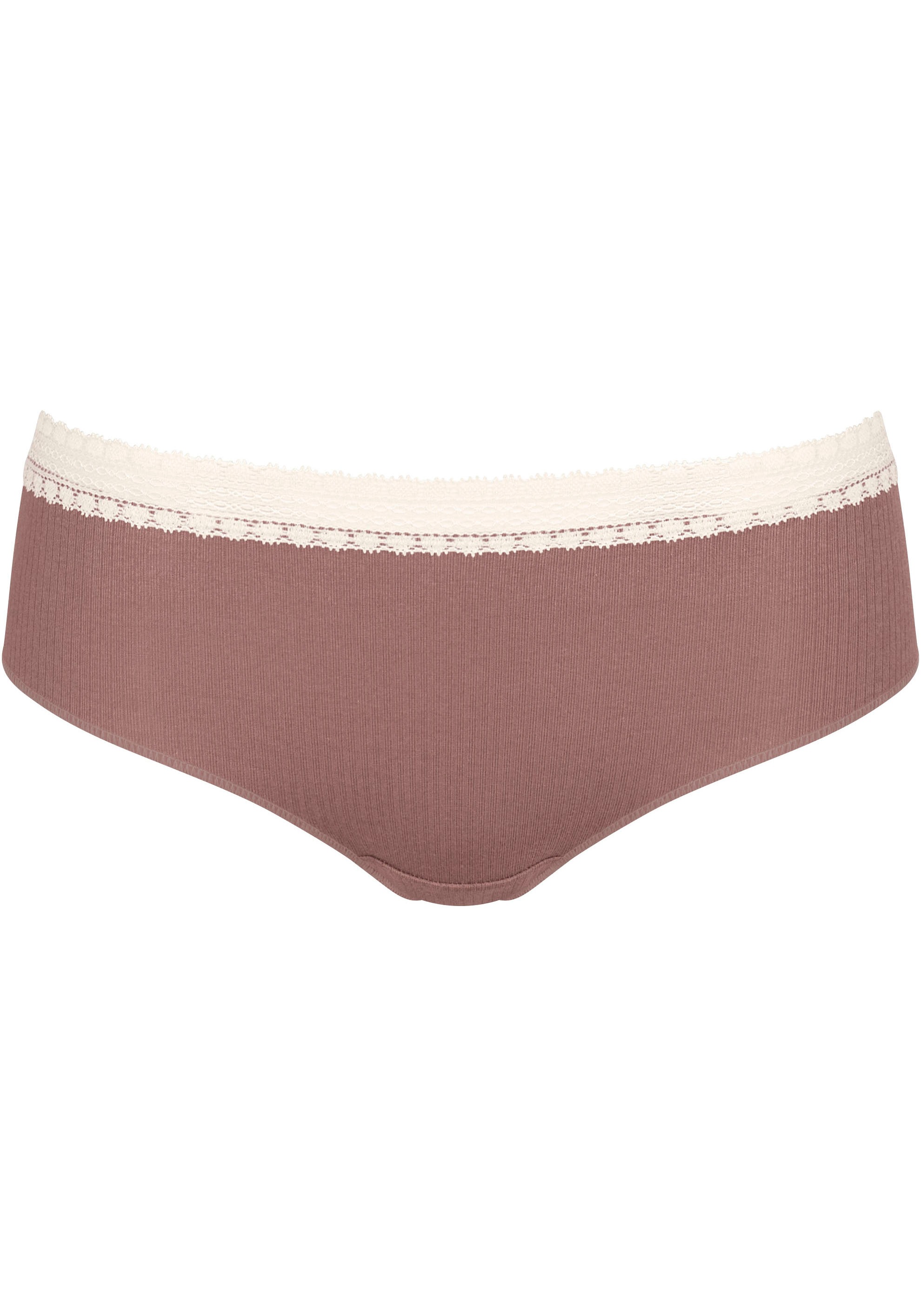 sloggi Slip »GO Ribbed R Hipster C2P«, (2er Pack), weiche Rippware mit Spitzenbesatz