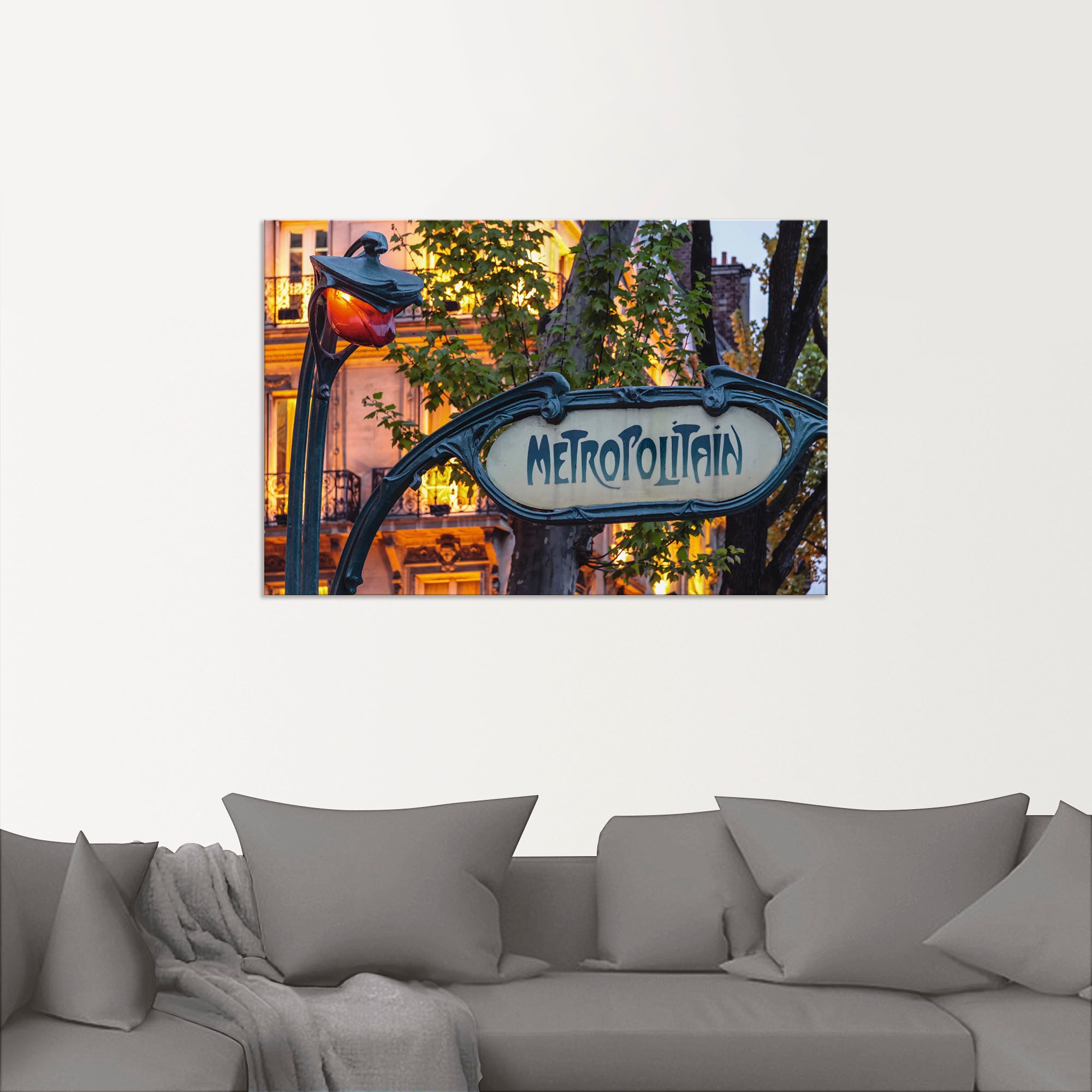 Artland Wandbild »Jugendstil-Eingang zu Metro-Station«, Schilder, (1 St.), als Alubild, Leinwandbild, Wandaufkleber oder Poster in versch. Größen