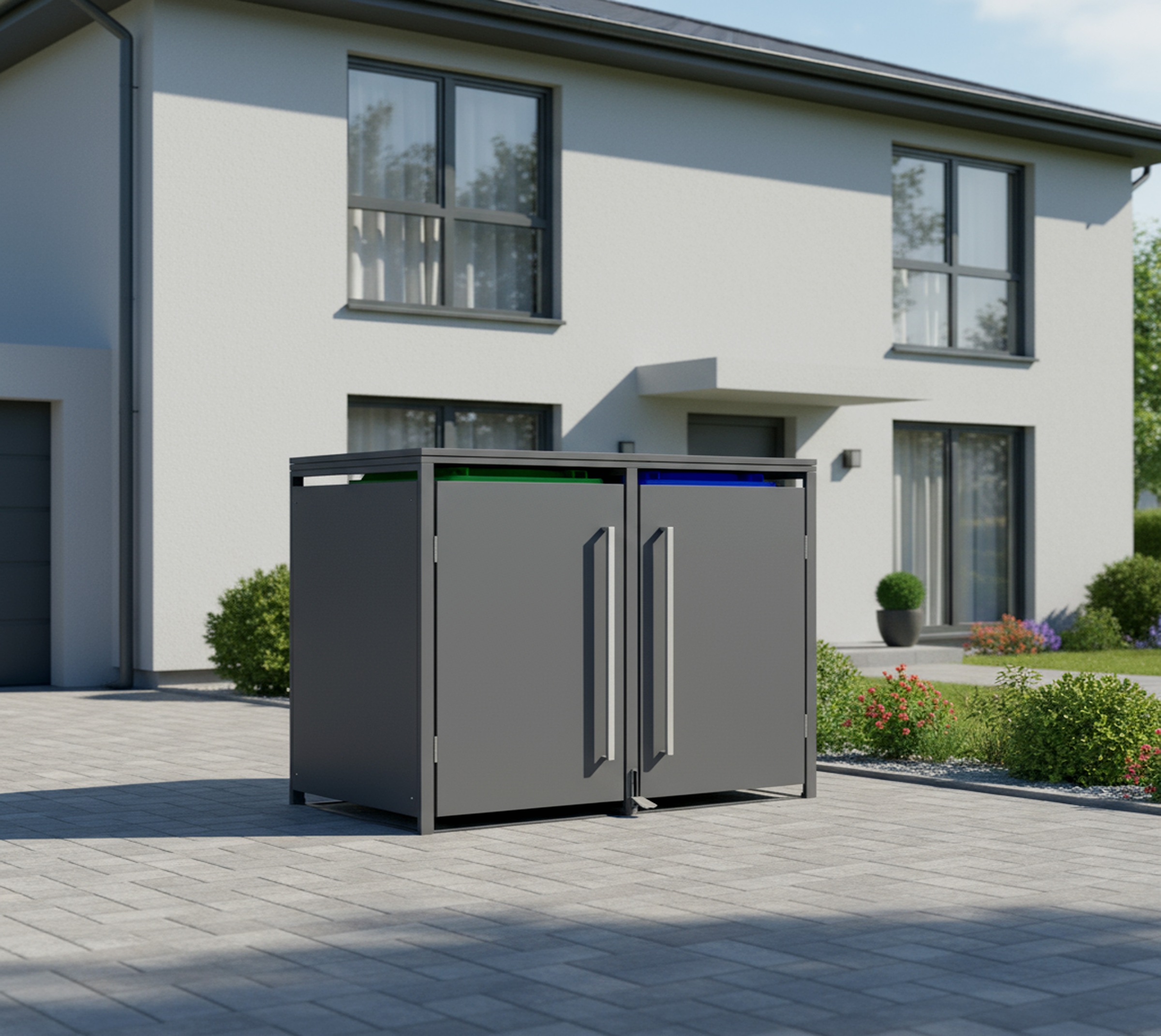 WESTMANN Mülltonnenbox »Pedura 2« BxTxH: 132x80x116 cm, für 2x240 L Mülltonnen