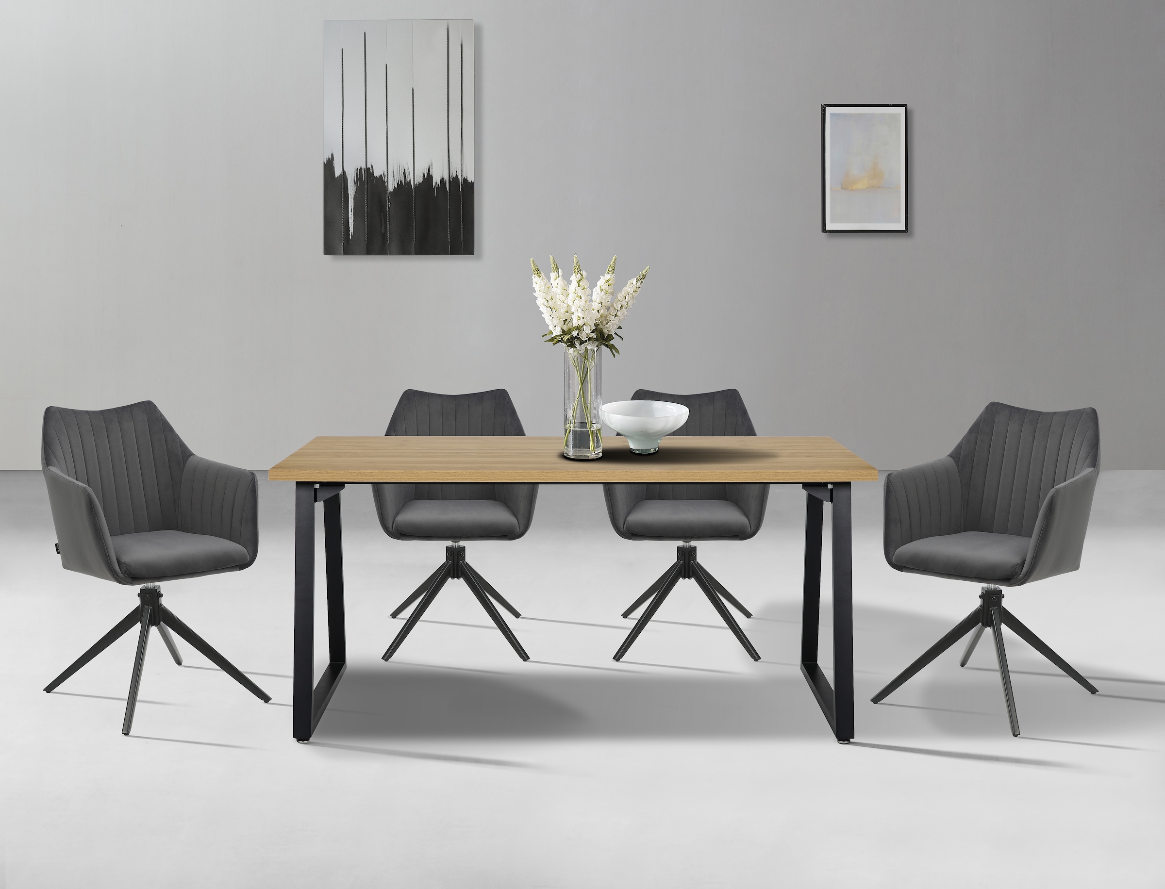 Home affaire Esszimmerstuhl »TAMPAST1, TOPSELLER!«, (Set), 2 St., Samtvelou günstig online kaufen