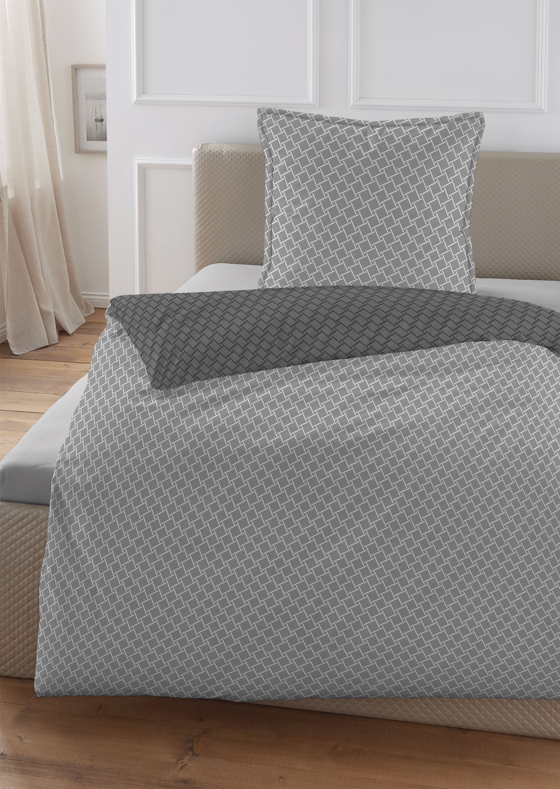 HECHTER PARIS Wendebettwäsche »0061311« 2 Stk. tlg. feiner Glanz + weicher günstig online kaufen