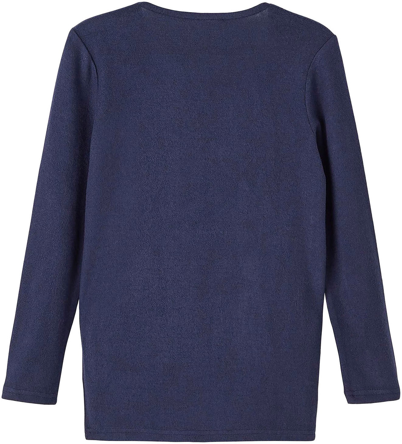 Name It Strickjacke »NKFVICTI – Cardigan ohne Verschluss aus Feinstrick« unifarben, casual, regular fit, Feinstrick, V-Ausschnitt