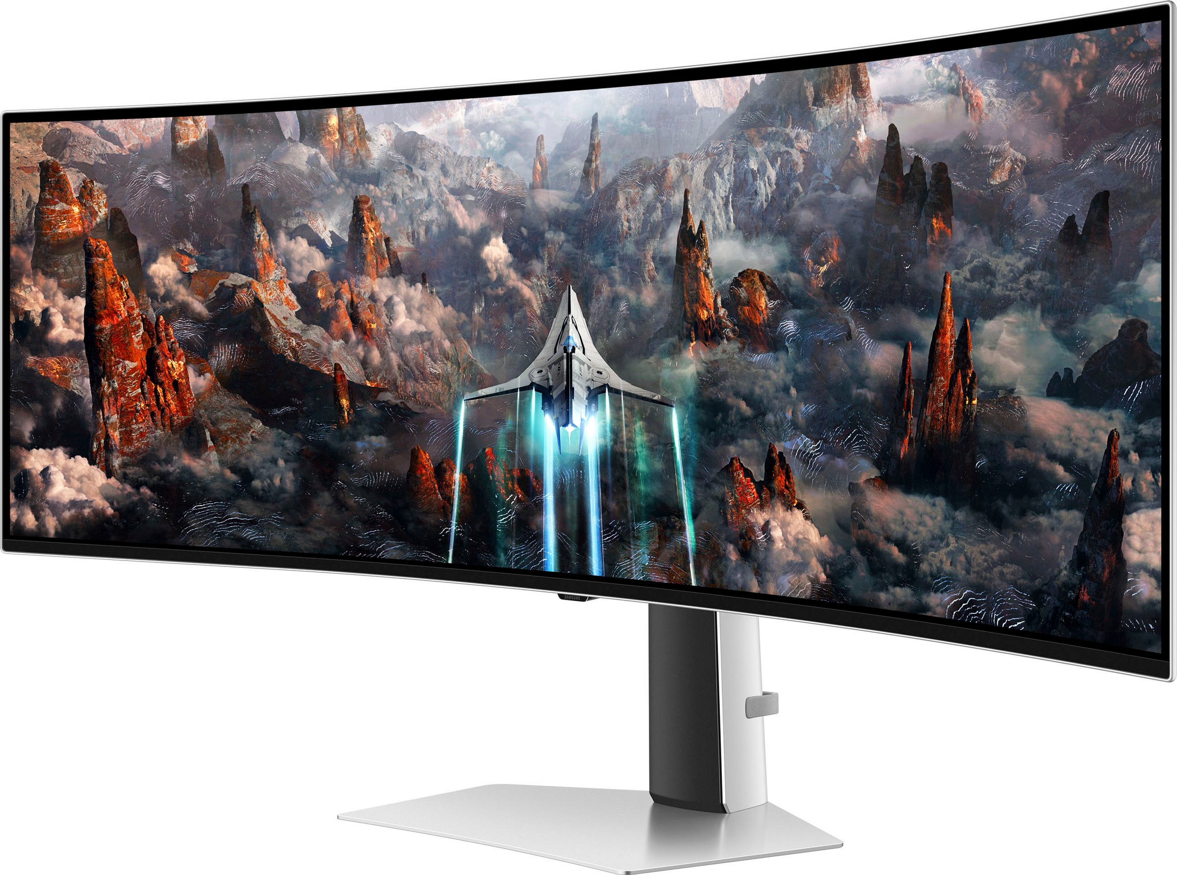 Samsung Curved-Gaming-OLED-Monitor »Odyssey OLED G9 S49CG934SU«, 124 cm/49 Zoll, 5120 x 1440 px, Quad HD, 0,03 ms Reaktionszeit, 240 Hz, 0.03ms (G/G)