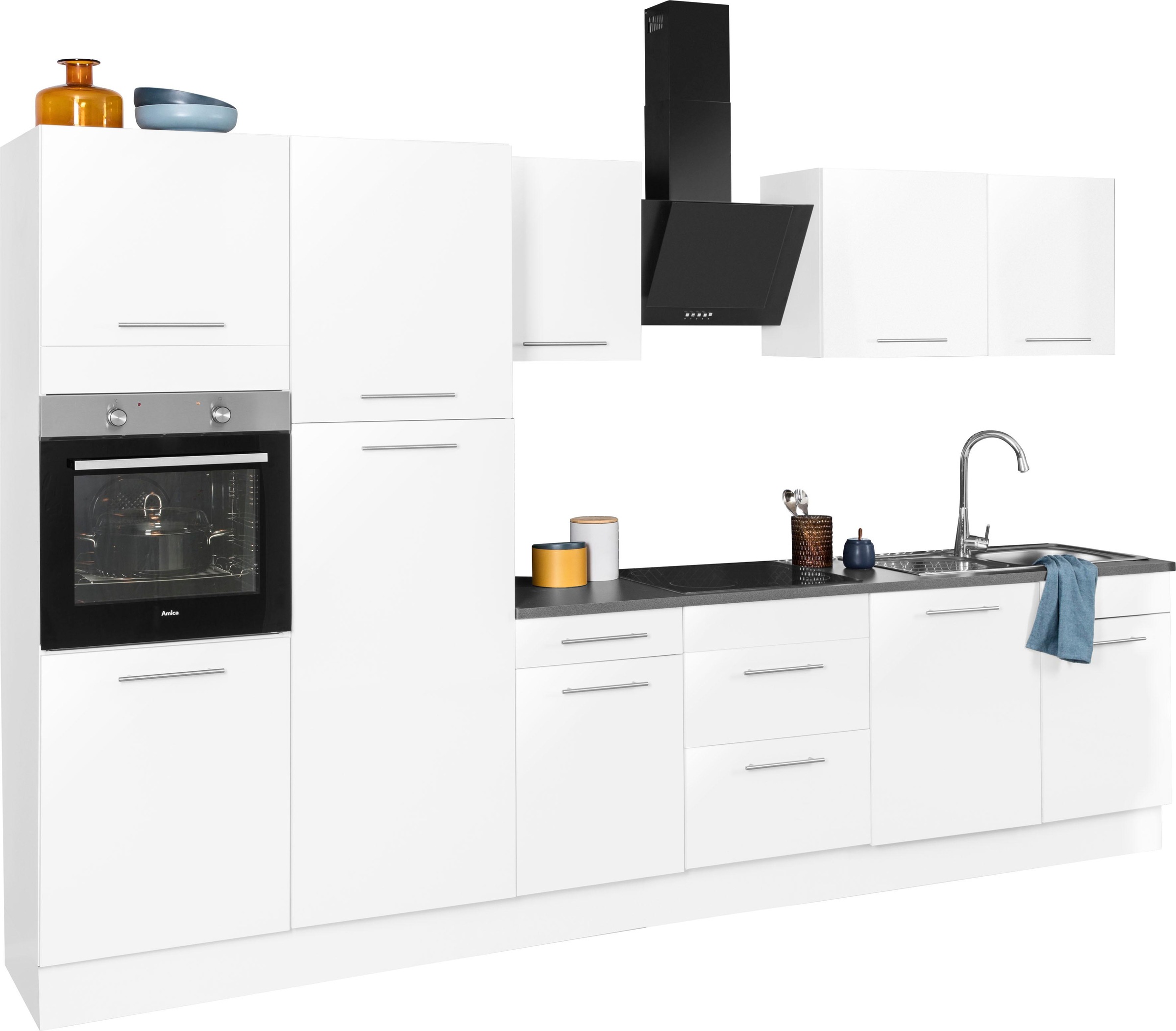 wiho Küchen Küchenzeile »Ela«, Breite 340 cm, Soft-Close-Funktion, höhenverstellbare Füße