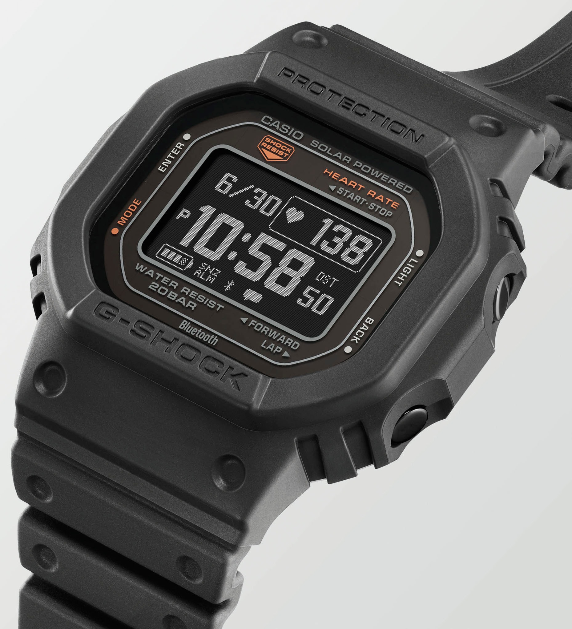 CASIO G-SHOCK Smartwatch, Solaruhr, Armbanduhr, Herrenuhr, Stoppfunktion,Herzfrequenzmesser)