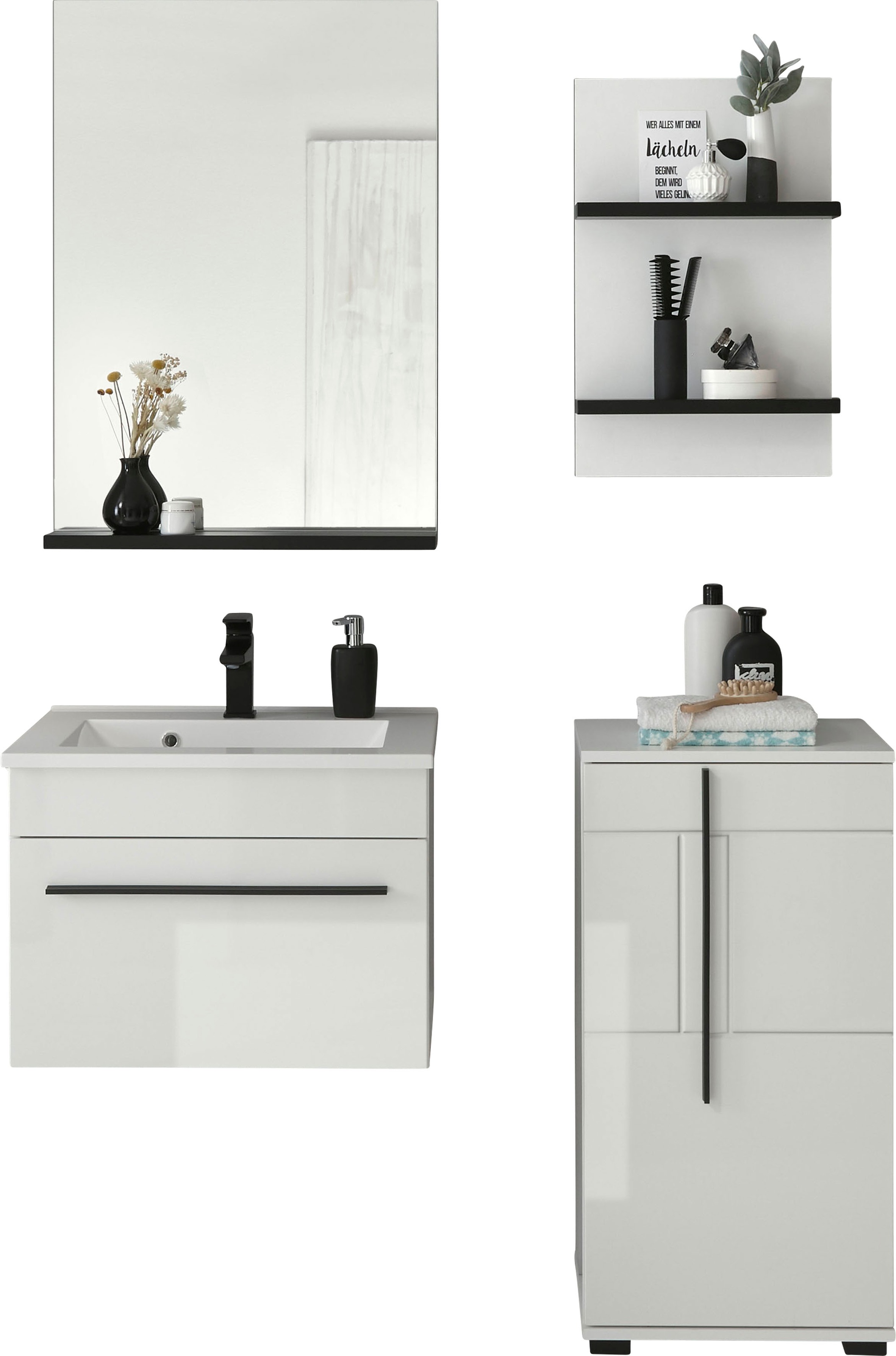 INOSIGN Badmöbel-Set »Cantara, Bad im modernen Design, 4-teiliges Badezimme günstig online kaufen