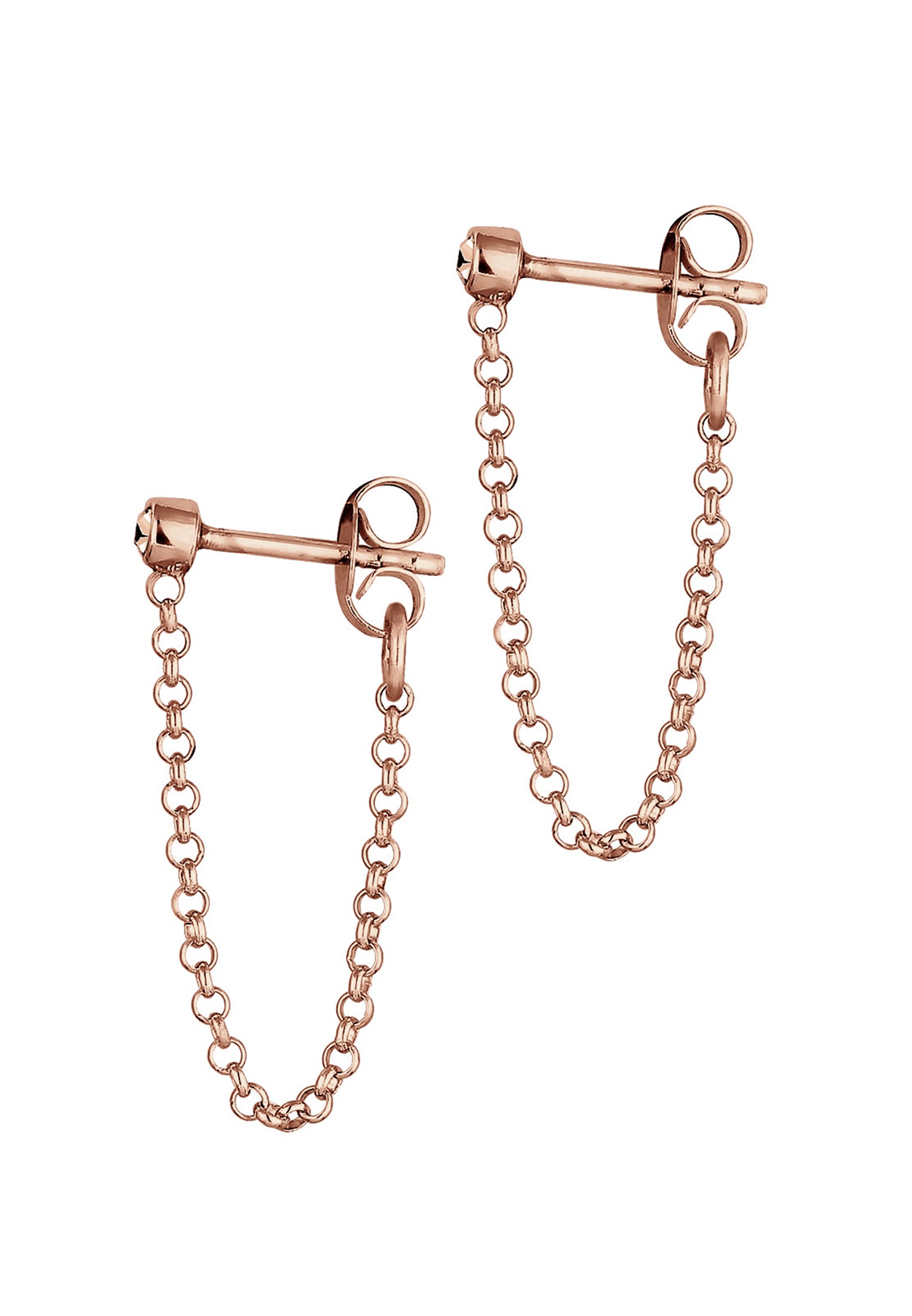 Elli Paar Ohrstecker »Lang Trend 925 Silber, mit Kristallen von Swarovski®«