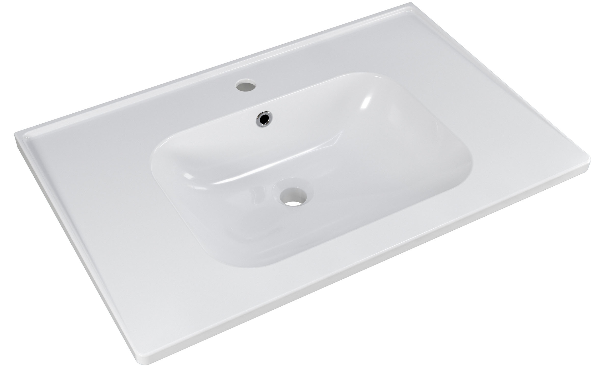 Saphir Badmöbel-Set »Trentino 2-teilig Keramik-Waschtisch, Spiegelschrank mit LED-Leuchte« 3 Stk. tlg.