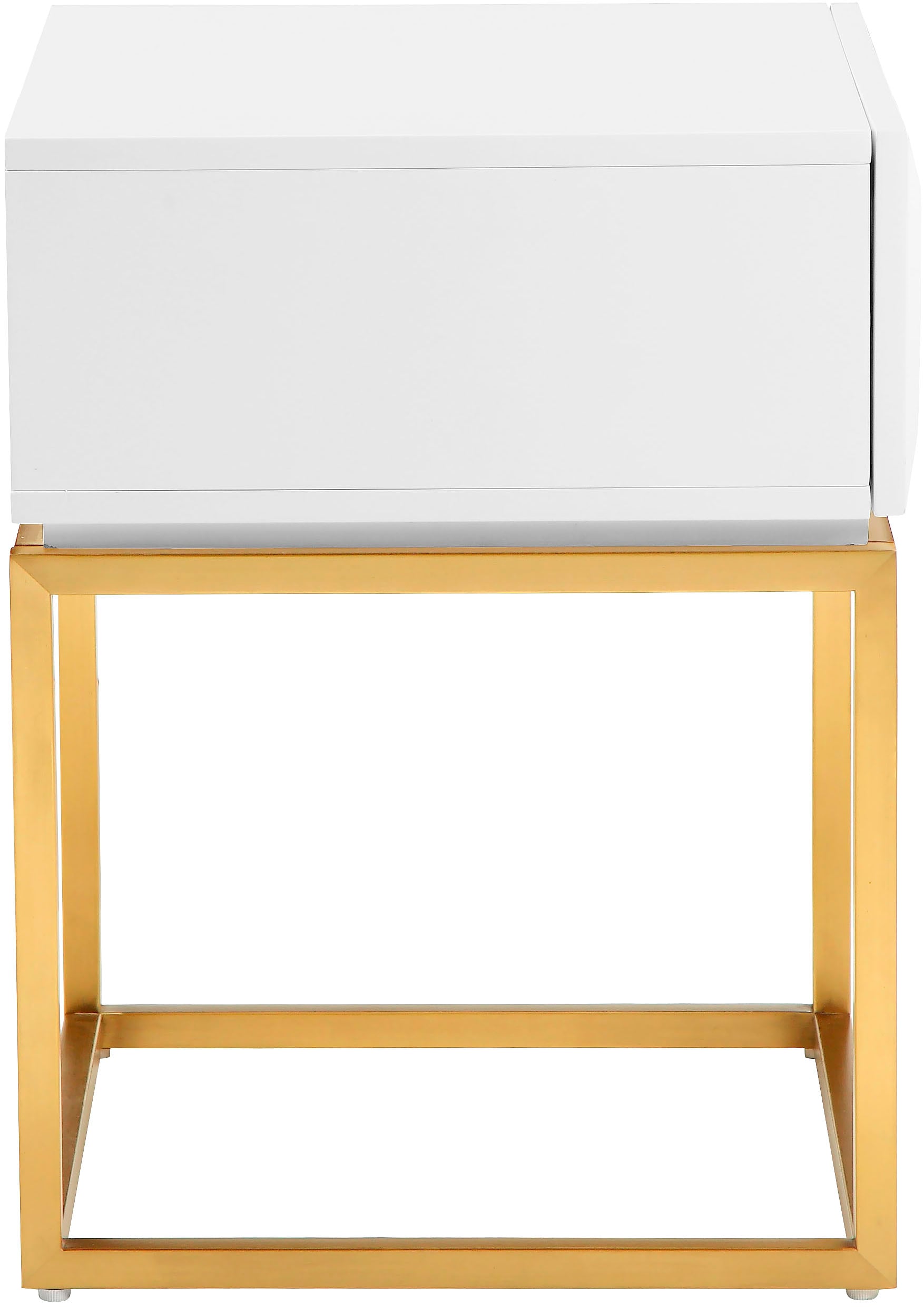 Leonique Beistelltisch »Alais, TOPSELLER!, OTTOs Choice« in 3D-Optik, goldfarbenes Metallgestell, auch als Nachttisch geeignet