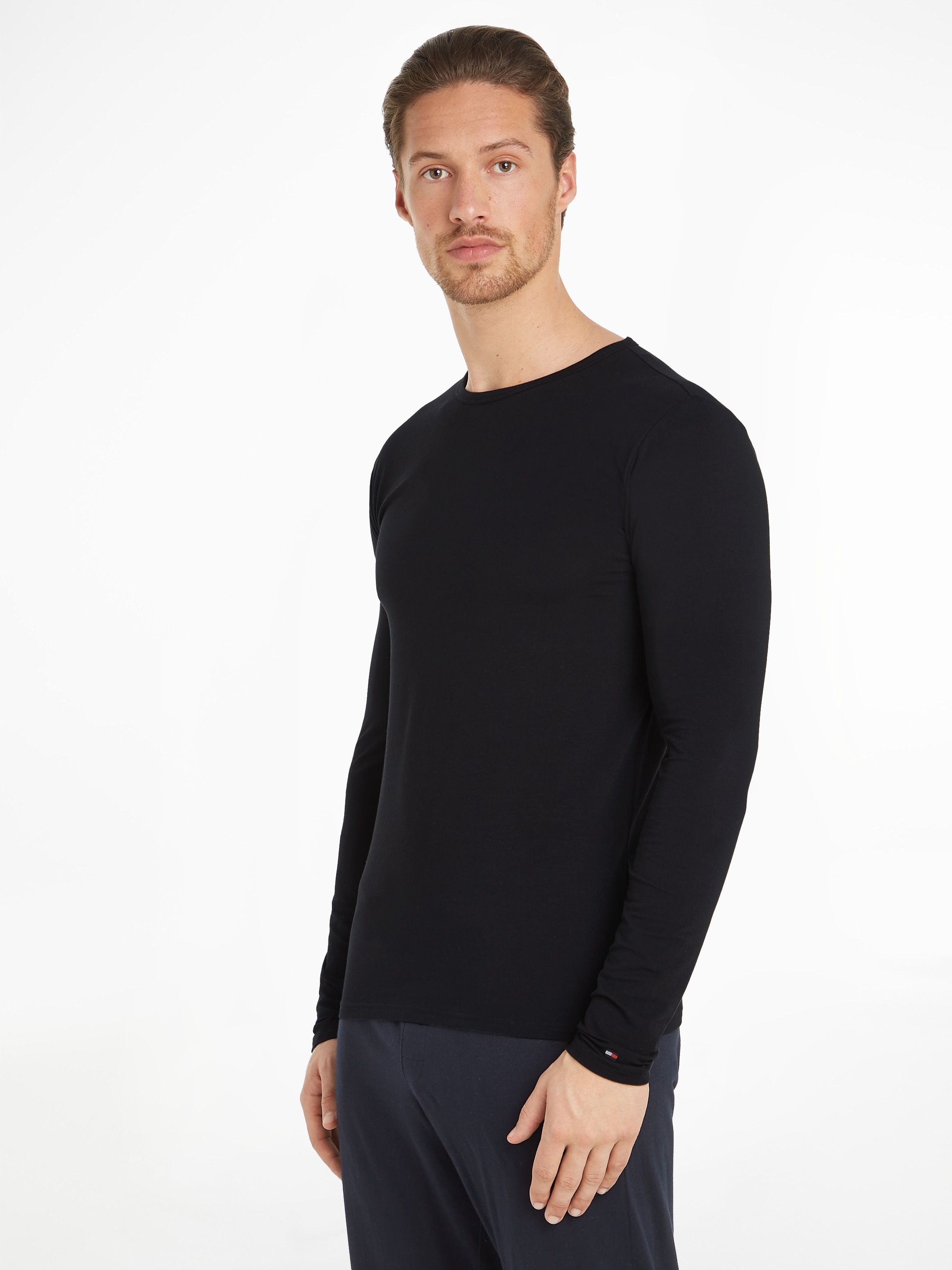 Tommy Hilfiger Underwear T-Shirt »3P LS Tee«, (Packung, 3er-Pack), mit Markenlabel