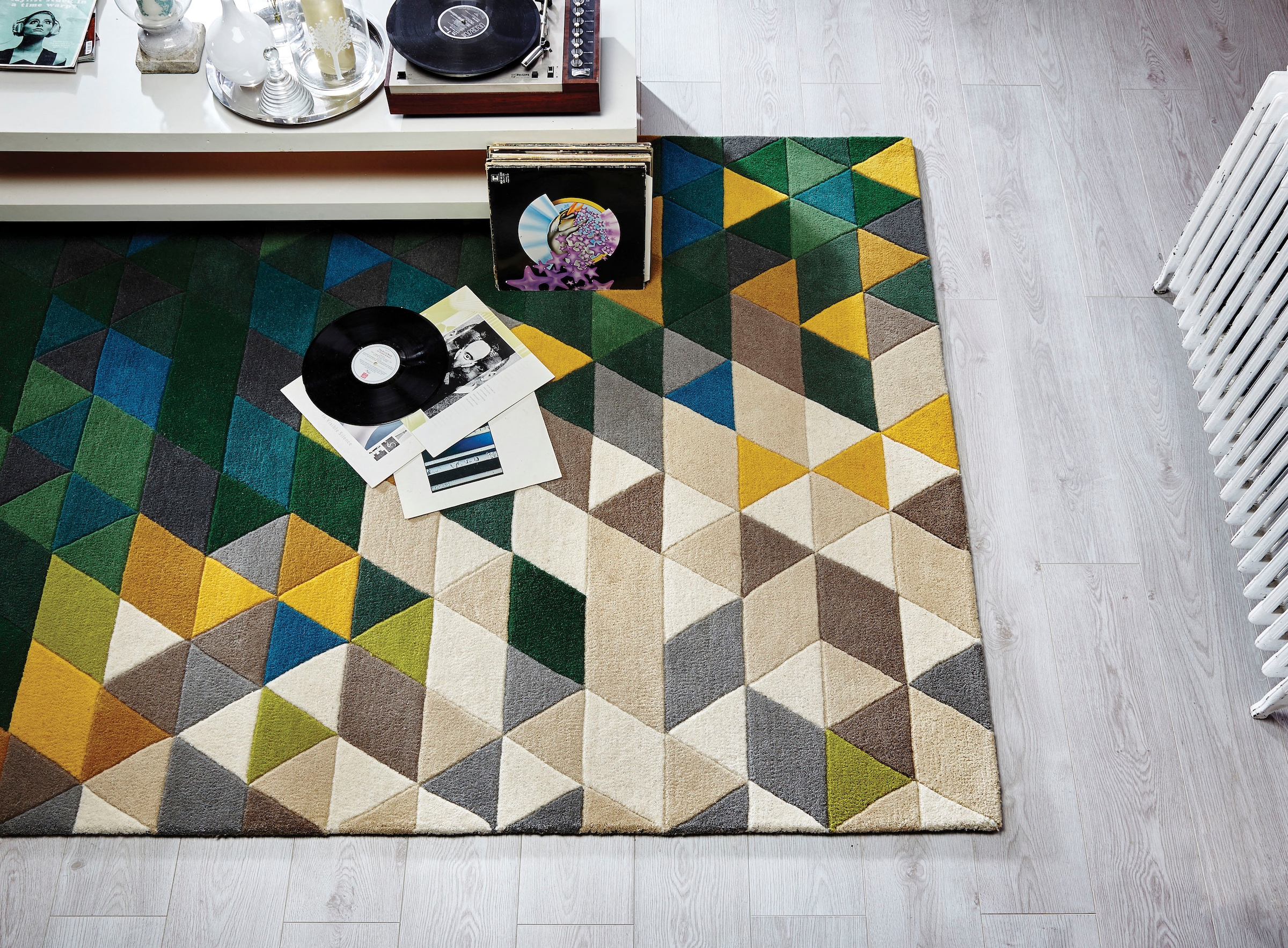 FLAIR RUGS Wollteppich »Prism«, rechteckig, 10 mm Höhe, aus 100% Wolle, meh günstig online kaufen