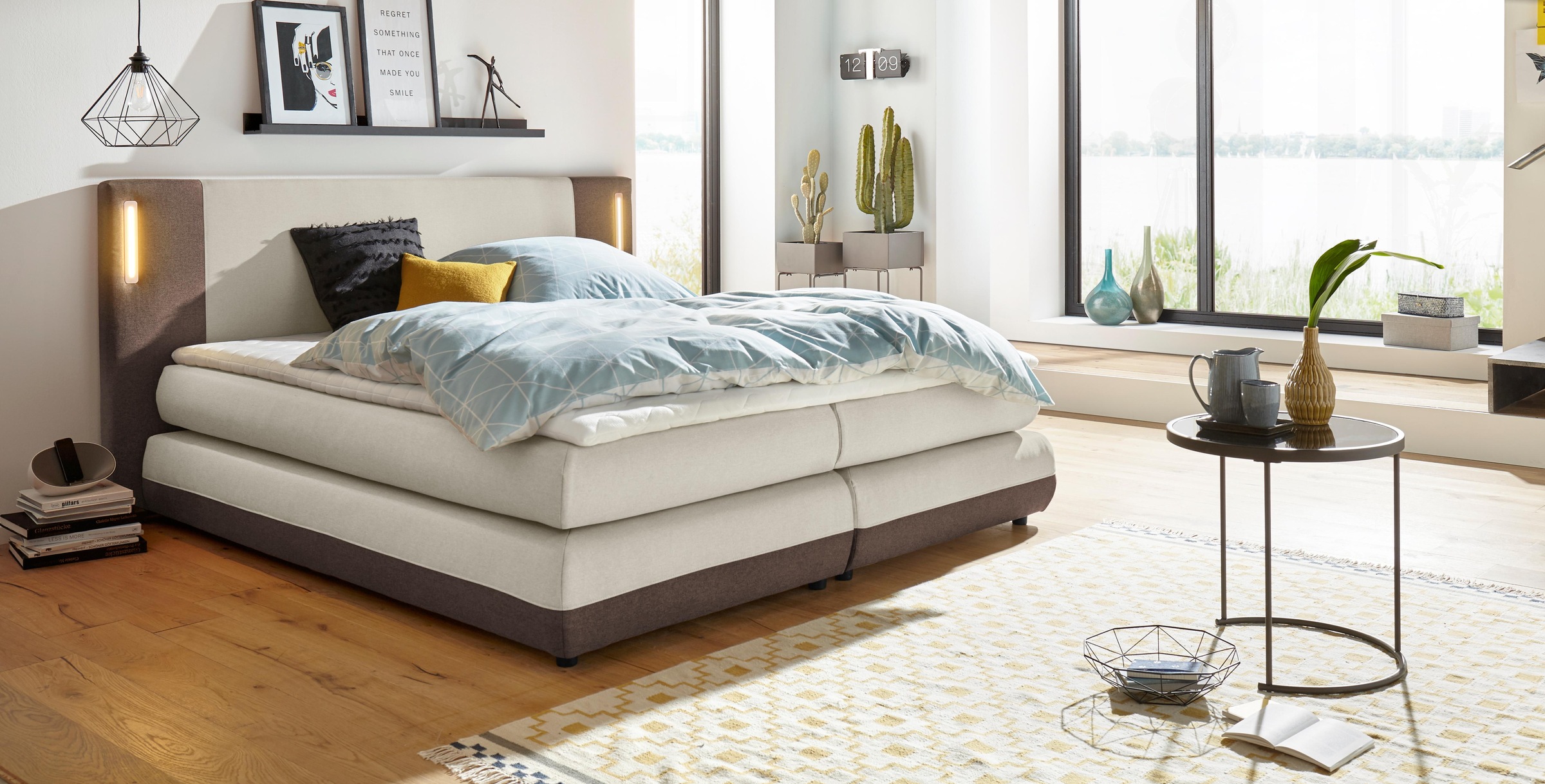 Bild von COLLECTION AB Boxspringbett »Abano«, inkl. Topper und LED-Beleuchtung