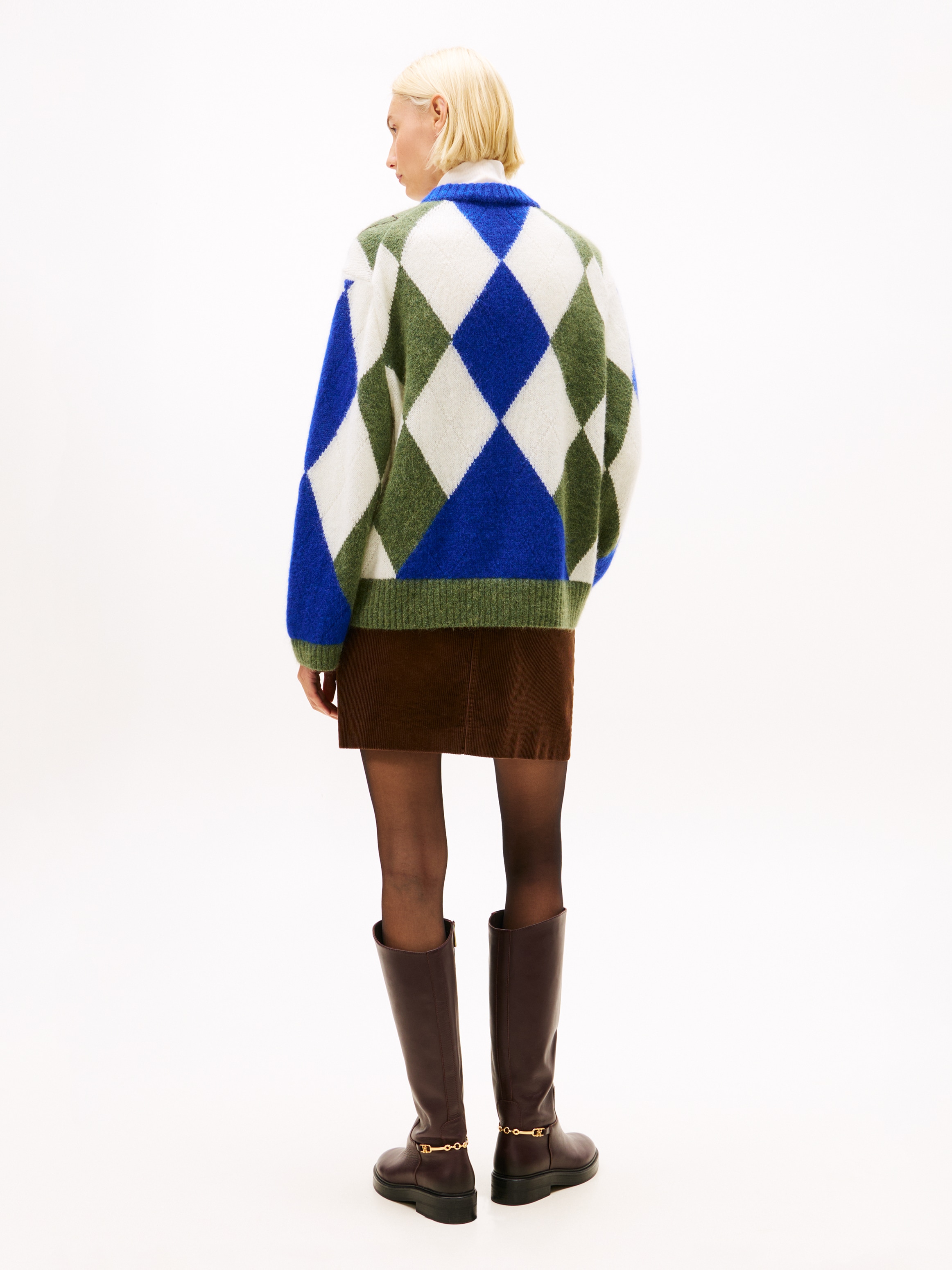 Tommy Hilfiger Strickpullover »ALPACA BLEND ARGYLE C-NK LS SWT«
