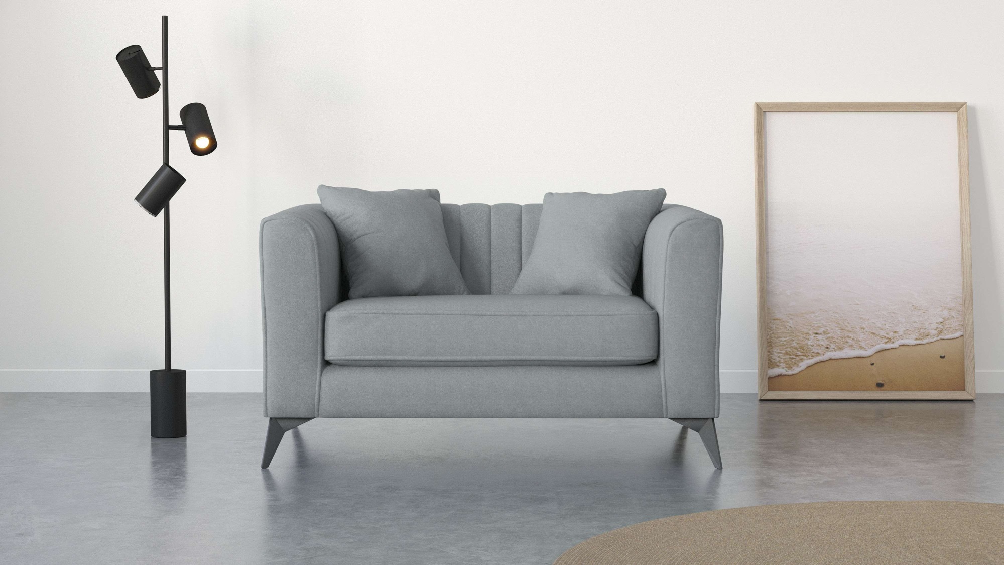 Places of Style Loveseat »MATTHEW Loungesessel, Maße B/T/H: 130/86/74 cm«, günstig online kaufen