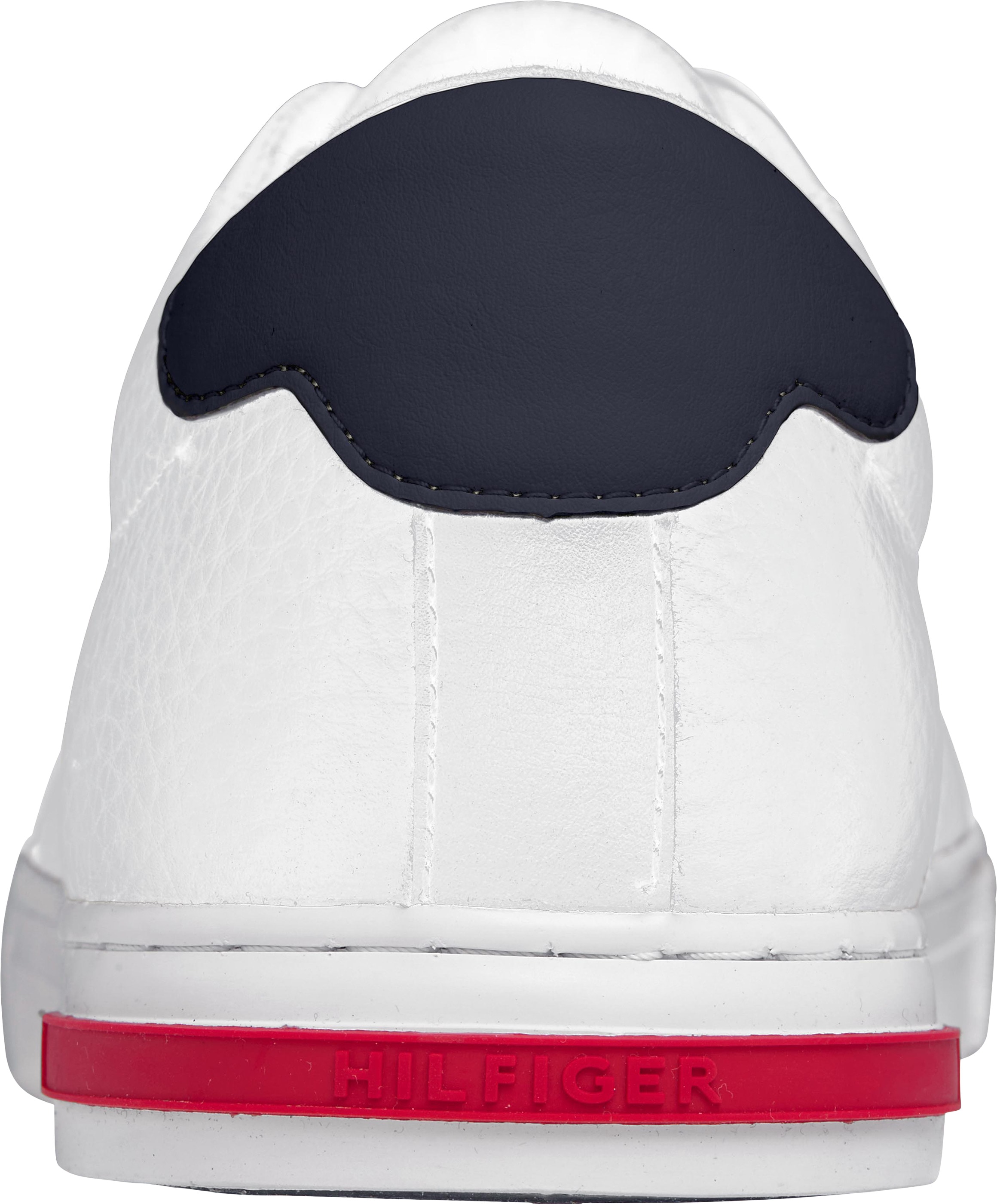 Tommy Hilfiger Sneaker »ESSENTIAL LEATHER DETAIL VUL«, mit Kontrastbesatz, Freizeitschuh, Halbschuh, Schnürschuh