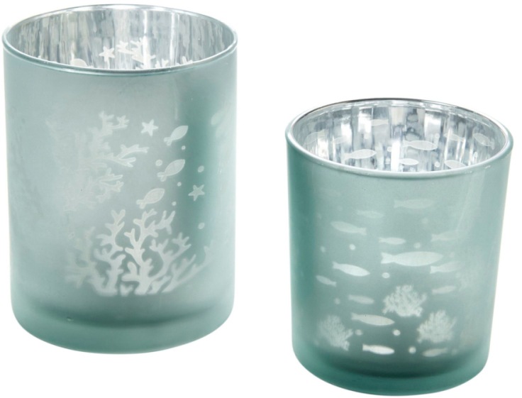 Schneider Teelichthalter »Mare«, (Set, 2 St.), aus Glas, Höhe ca. 8 cm + 10 cm kaufen