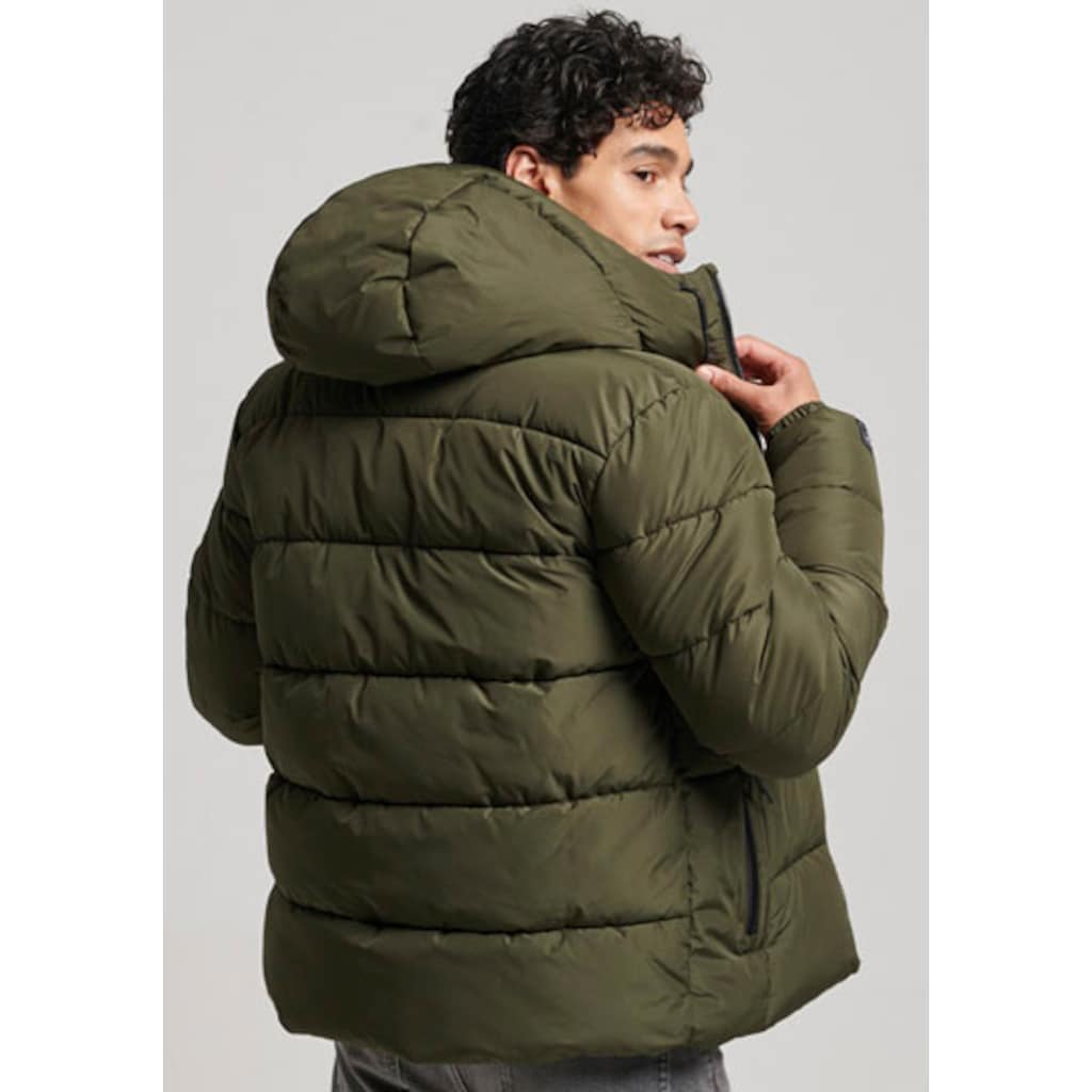 Superdry Steppjacke »HOODED SPORTS PUFFR JACKET«, mit Kapuze