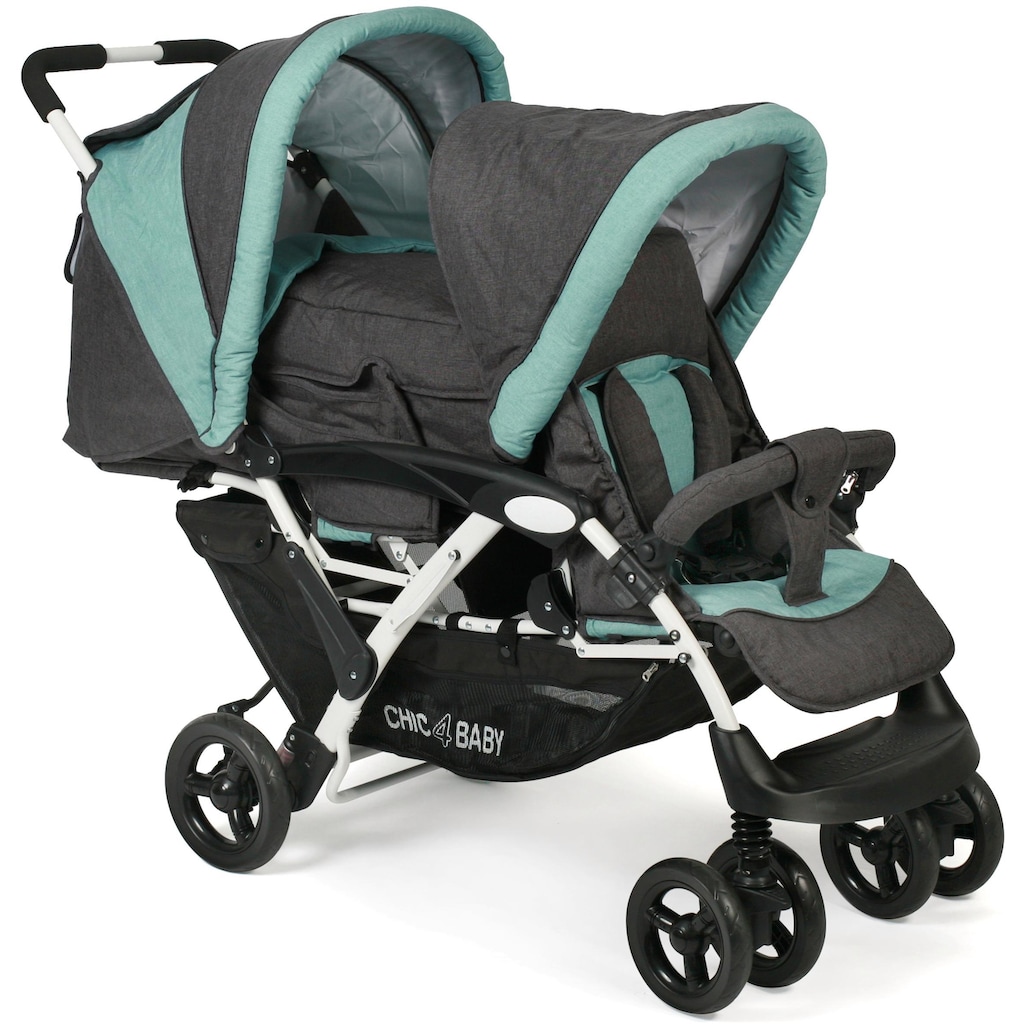 CHIC4BABY Geschwisterwagen »Duo, melange mint«