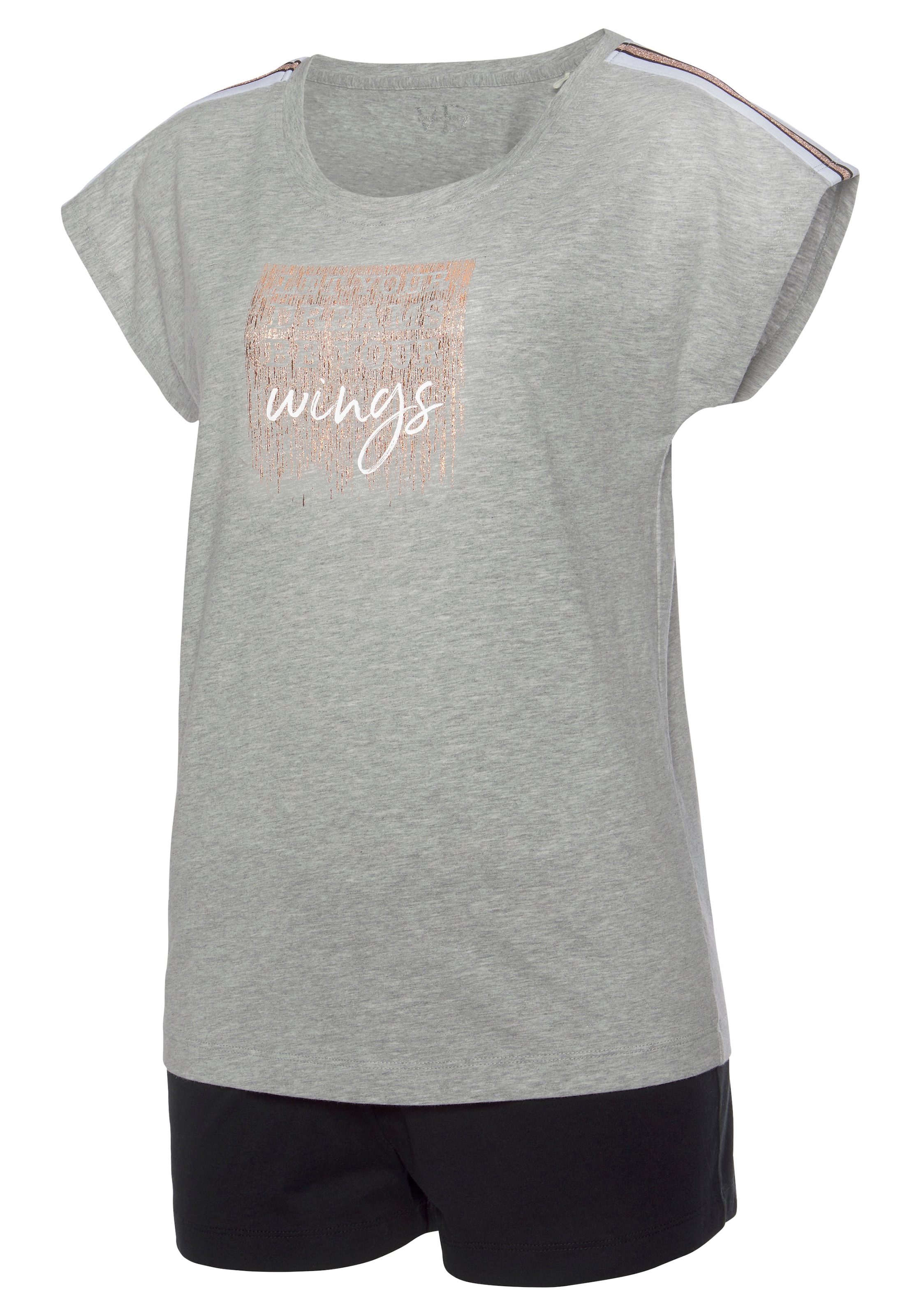 Vivance Dreams Shorty 2-teilig, 2 tlg. mit Folien-Print