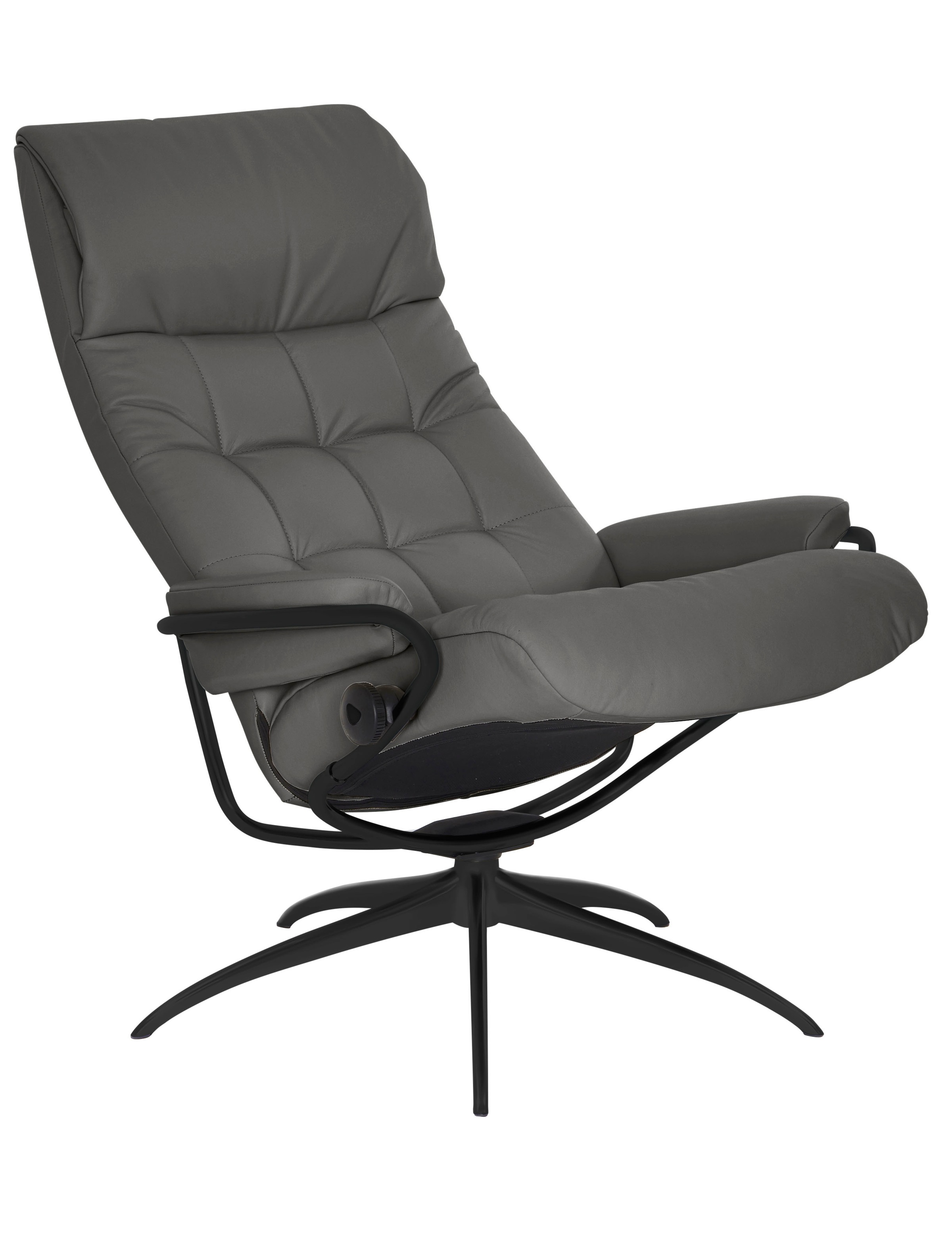 Stressless® Relaxsessel »London«, (Set, Relaxsessel mit Hocker), mit Hocker, High Back, mit Star Base, Gestell Schwarz