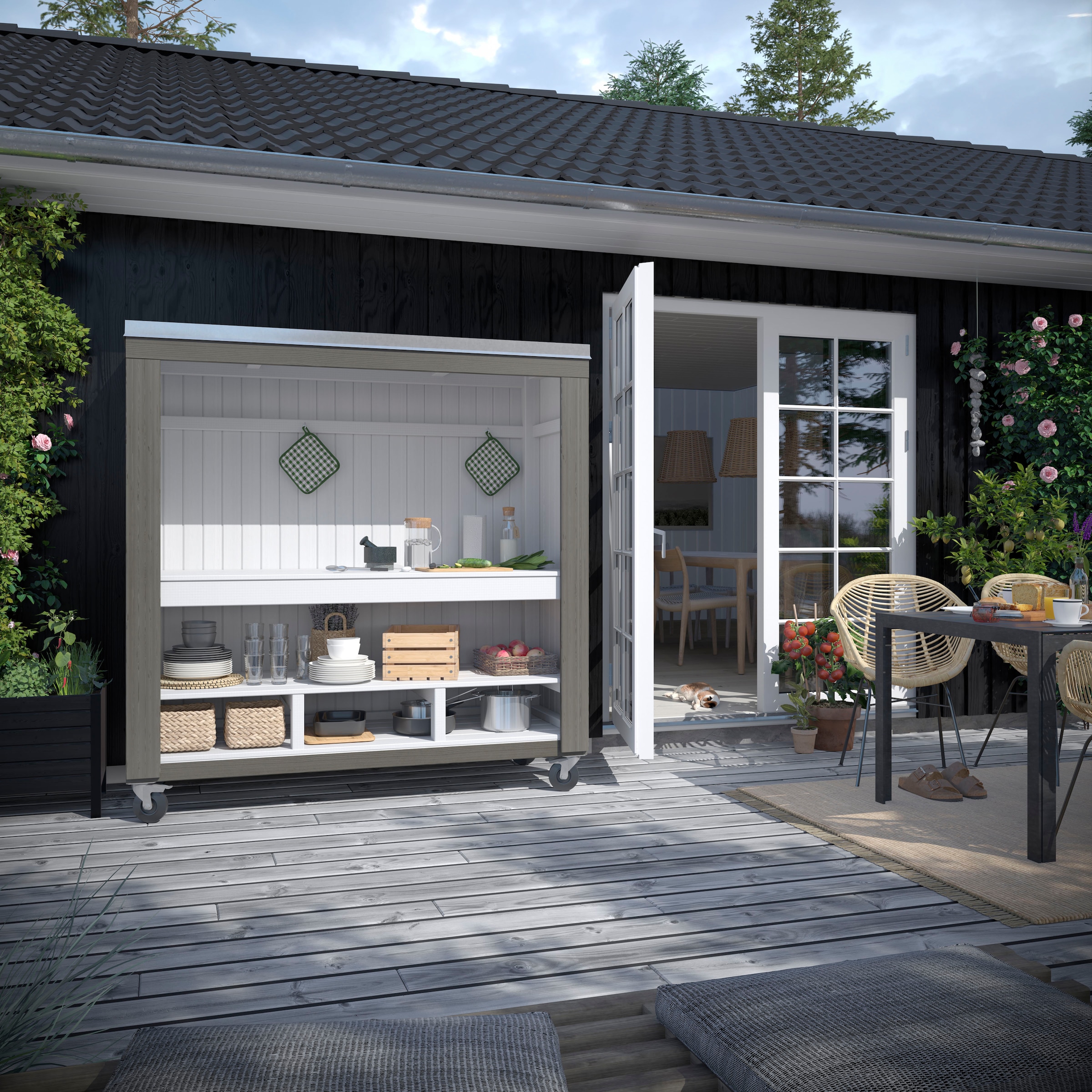 PLUS Gartenhaus »Loungehaus SIESTA Sommerly«, 179x67x183 cm